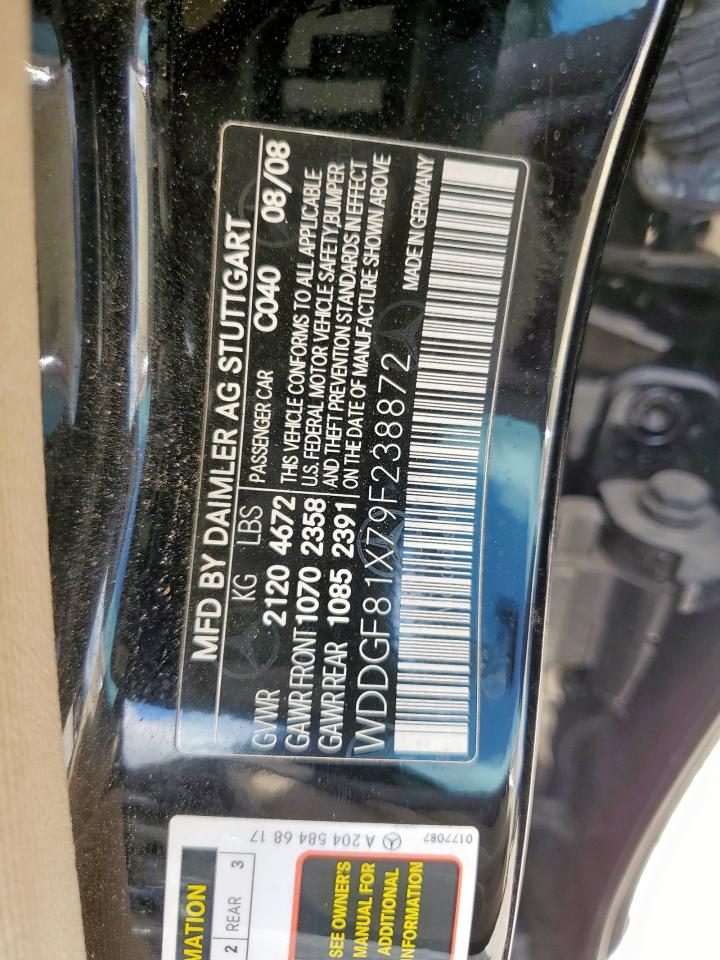 2009 Mercedes-benz C 300 4matic Black vin: WDDGF81X79F238872