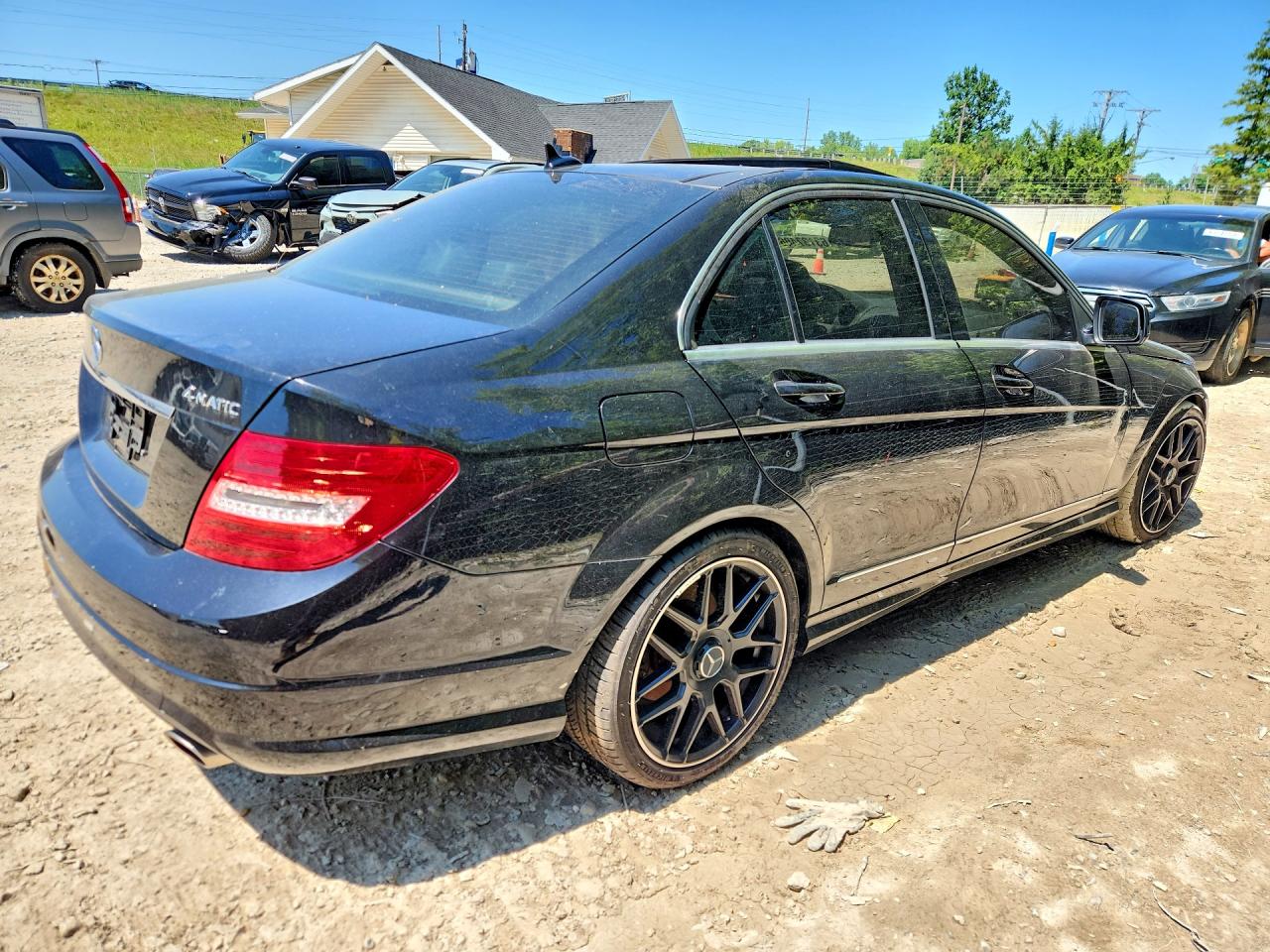 2009 Mercedes-benz C 300 4matic Black vin: WDDGF81X79F271385