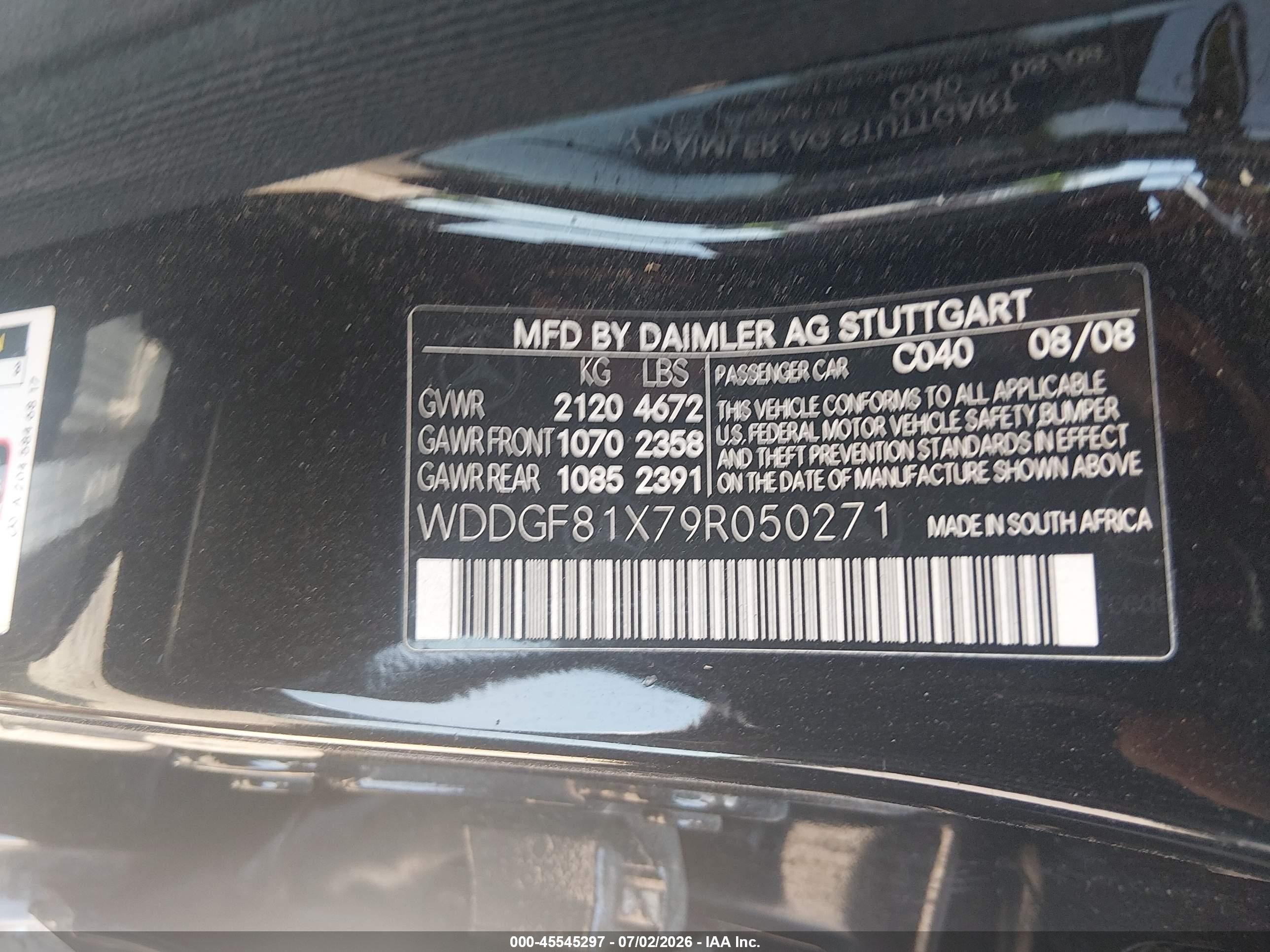 2009 Mercedes-benz C 300 Luxury 4matic/sport 4matic Black vin: WDDGF81X79R050271
