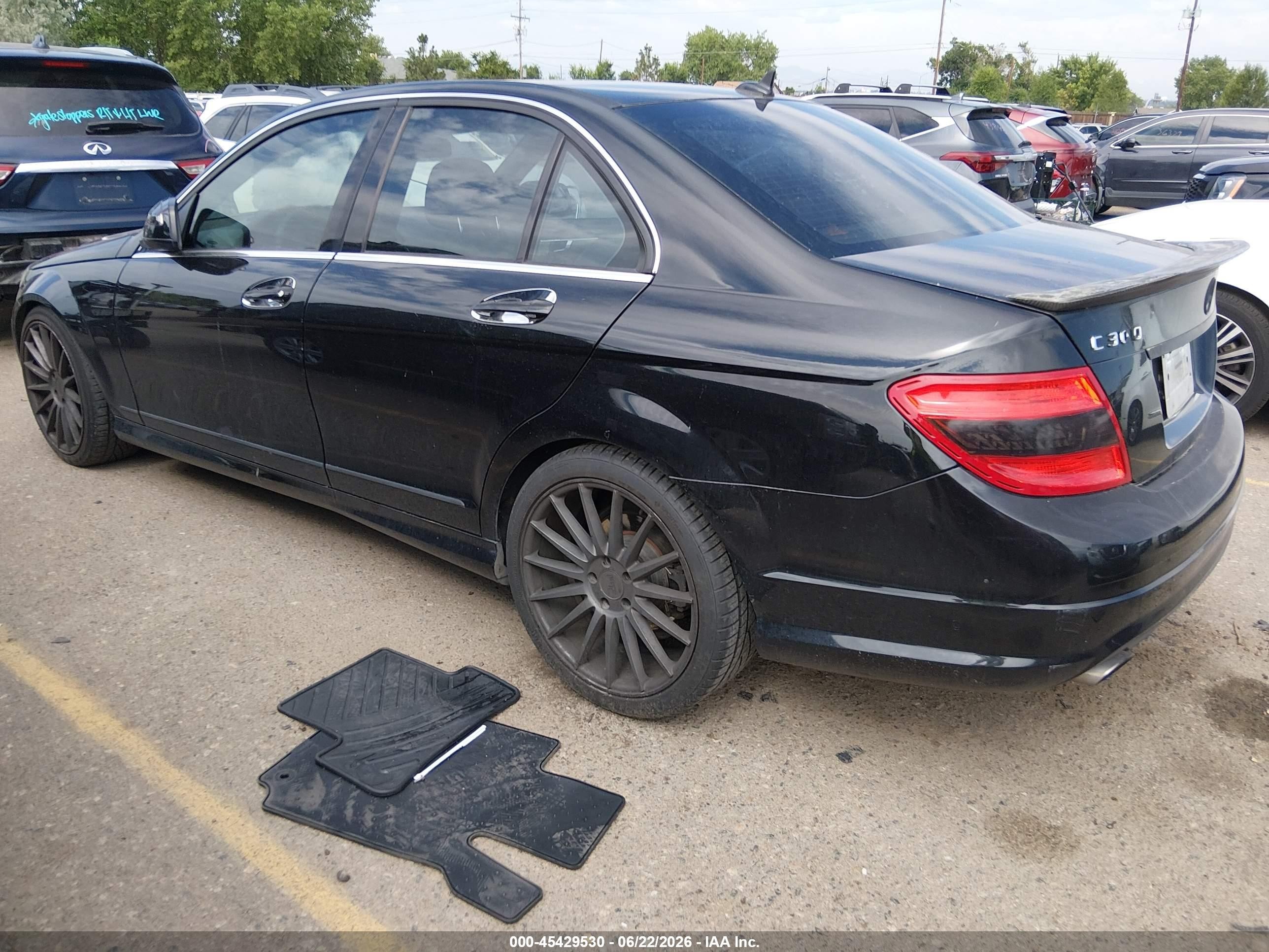 2008 Mercedes-benz C 300 Sport 4matic Black vin: WDDGF81X88F149519