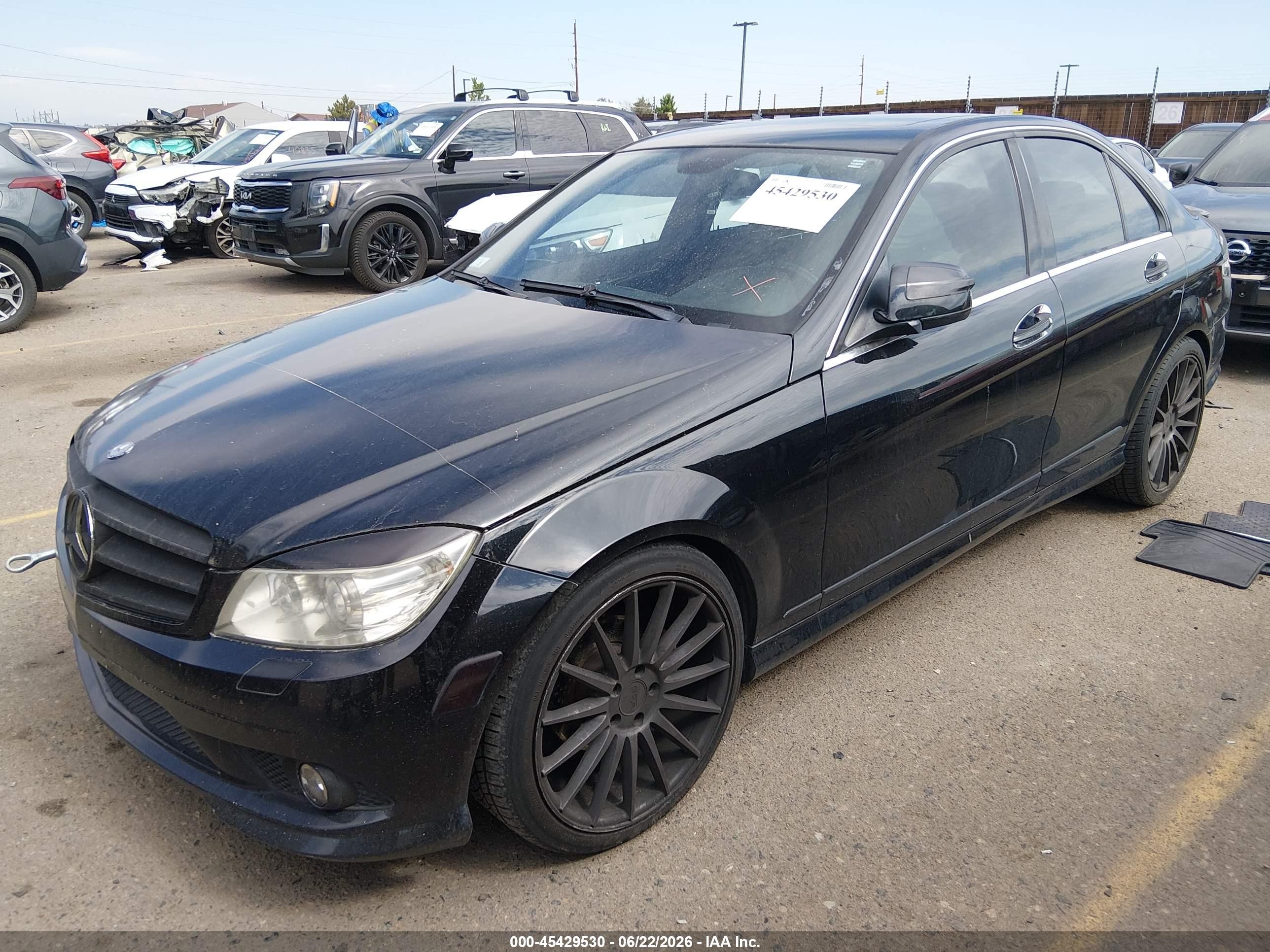 2008 Mercedes-benz C 300 Sport 4matic Black vin: WDDGF81X88F149519