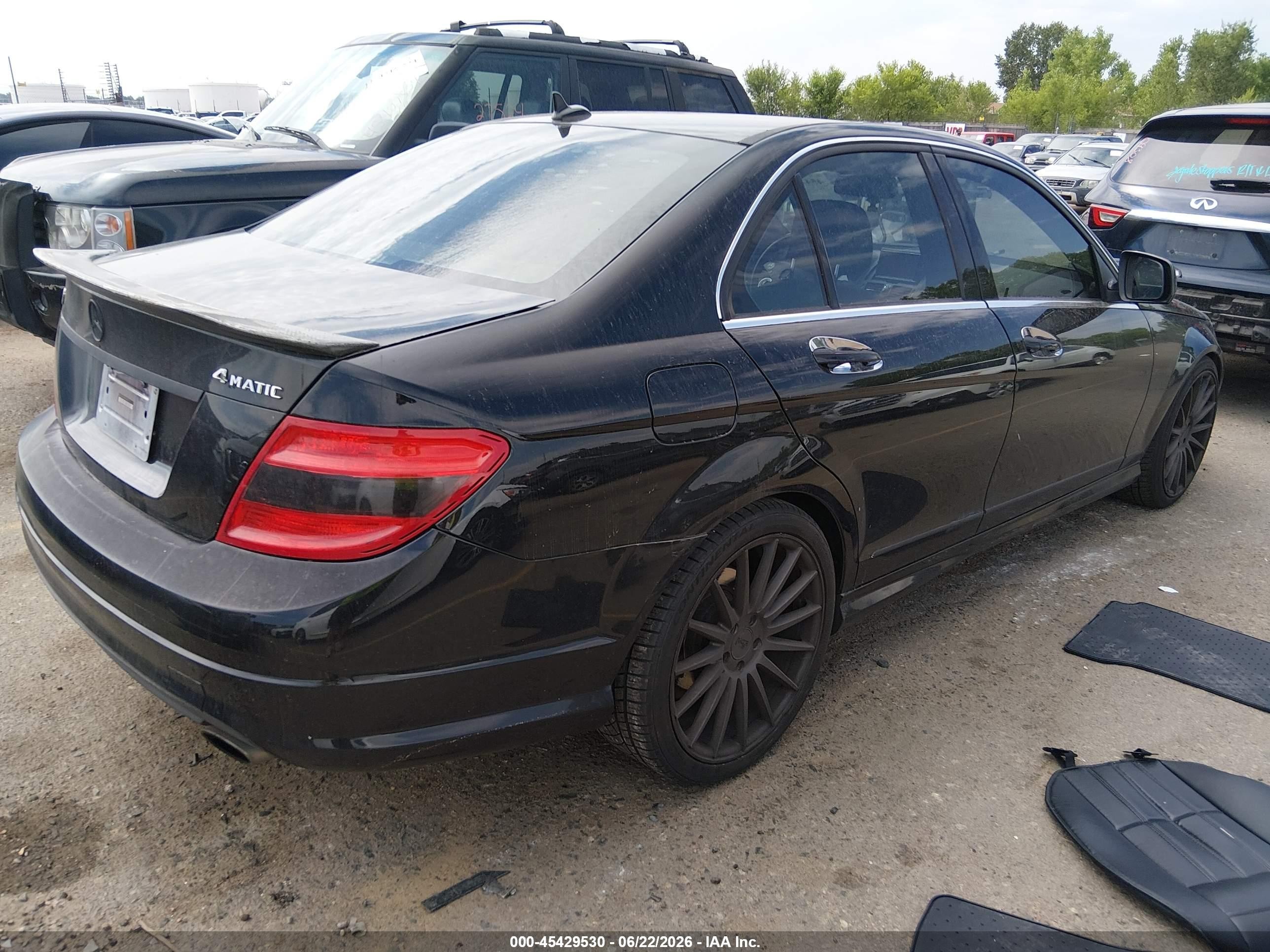 2008 Mercedes-benz C 300 Sport 4matic Black vin: WDDGF81X88F149519