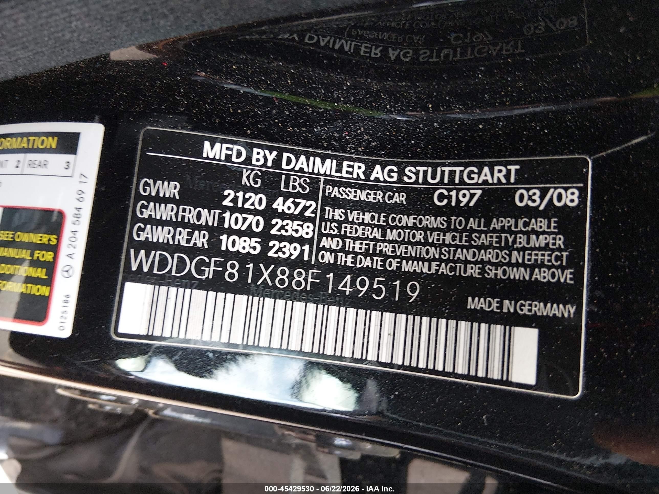 2008 Mercedes-benz C 300 Sport 4matic Black vin: WDDGF81X88F149519