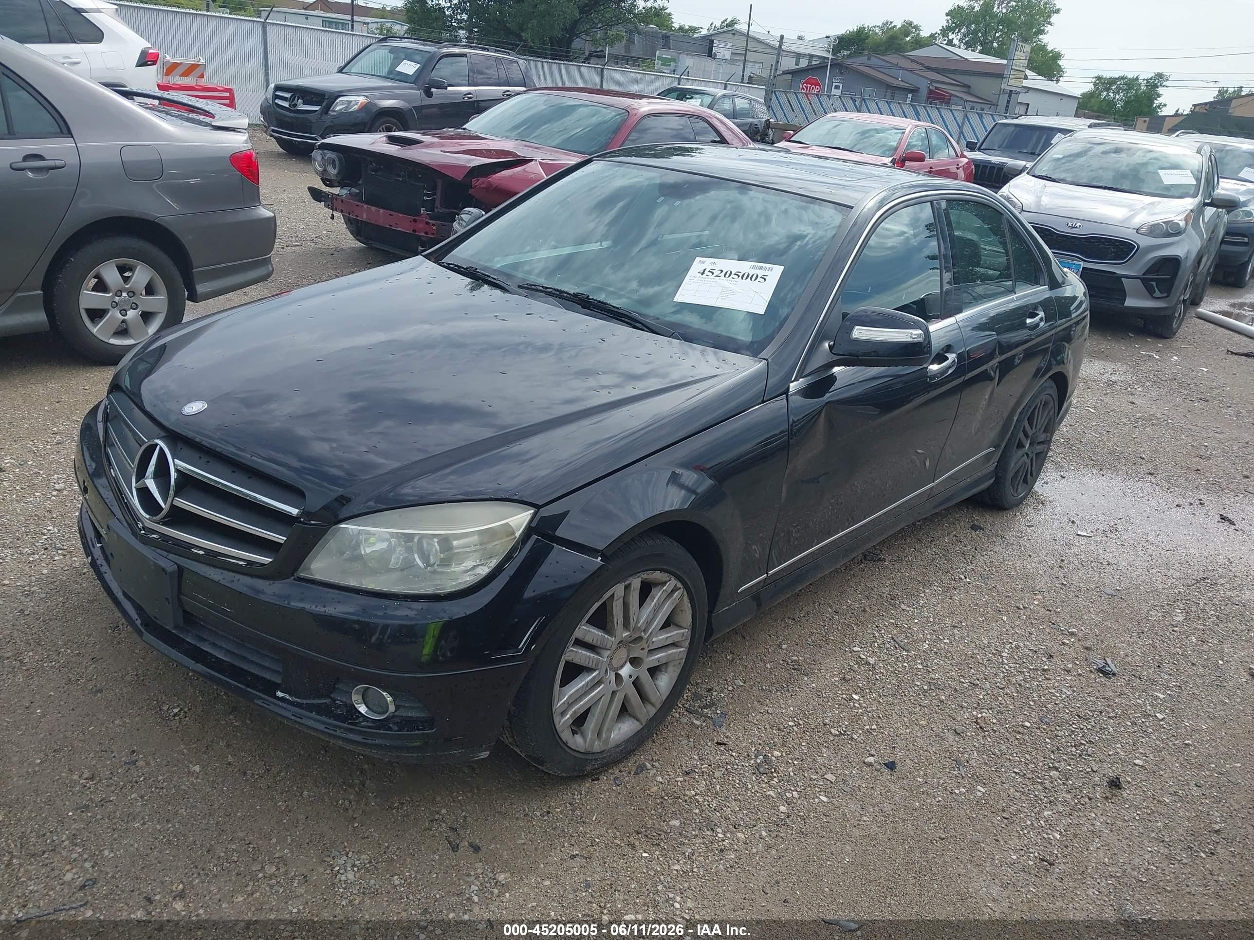 2008 Mercedes-benz C 300 Sport 4matic Black vin: WDDGF81X88F162206