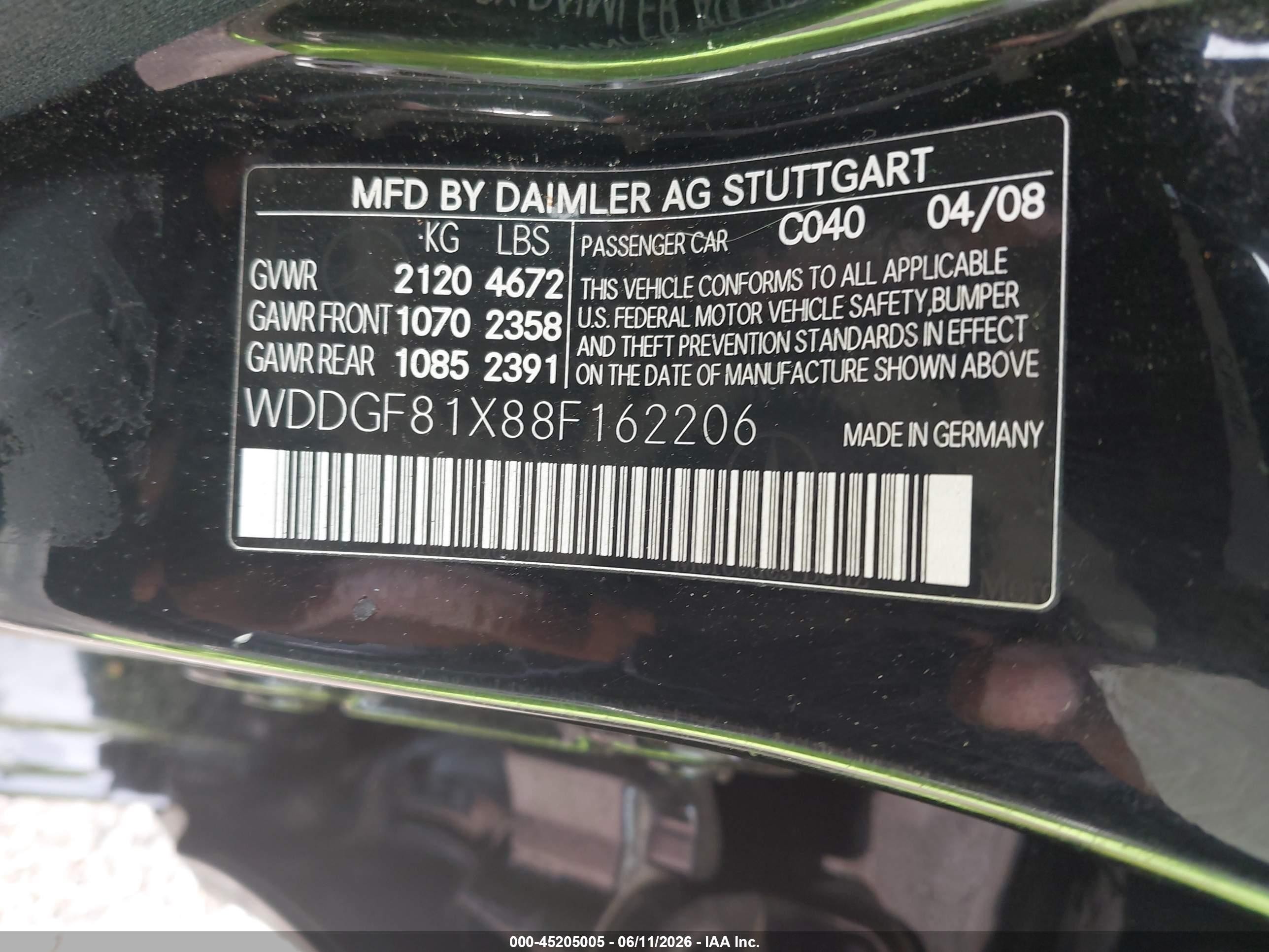 2008 Mercedes-benz C 300 Sport 4matic Black vin: WDDGF81X88F162206