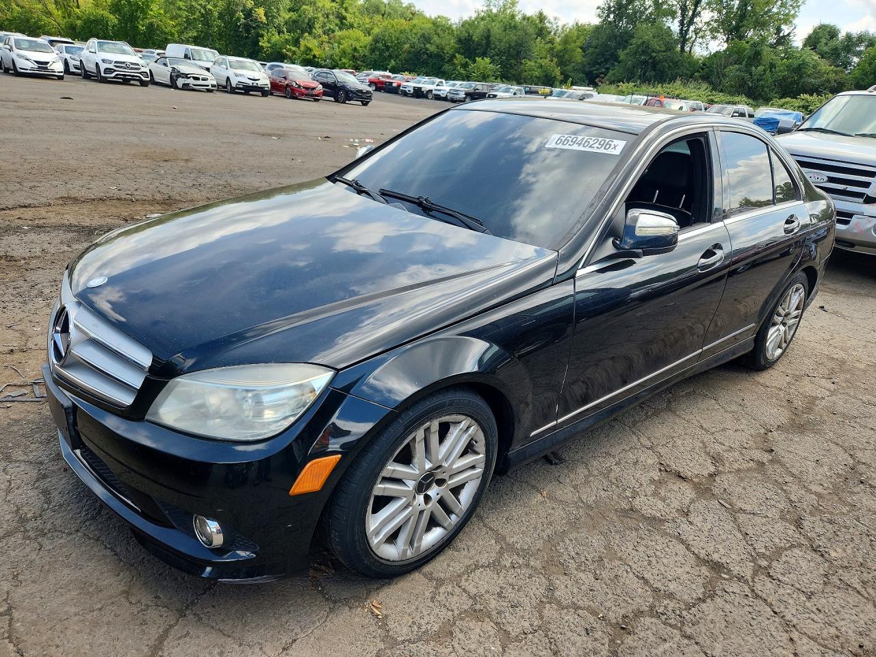 2009 Mercedes-benz C 300 4matic Black vin: WDDGF81X89F308556