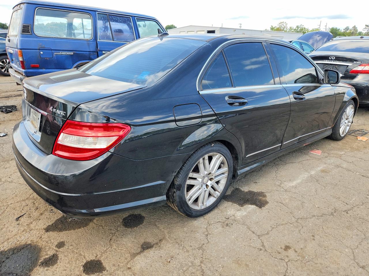 2009 Mercedes-benz C 300 4matic Black vin: WDDGF81X89F308556