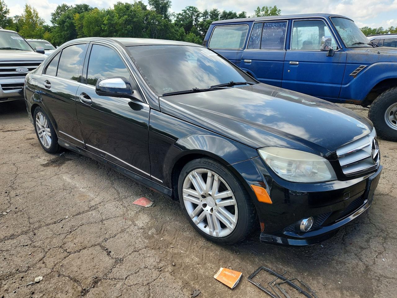 2009 Mercedes-benz C 300 4matic Black vin: WDDGF81X89F308556