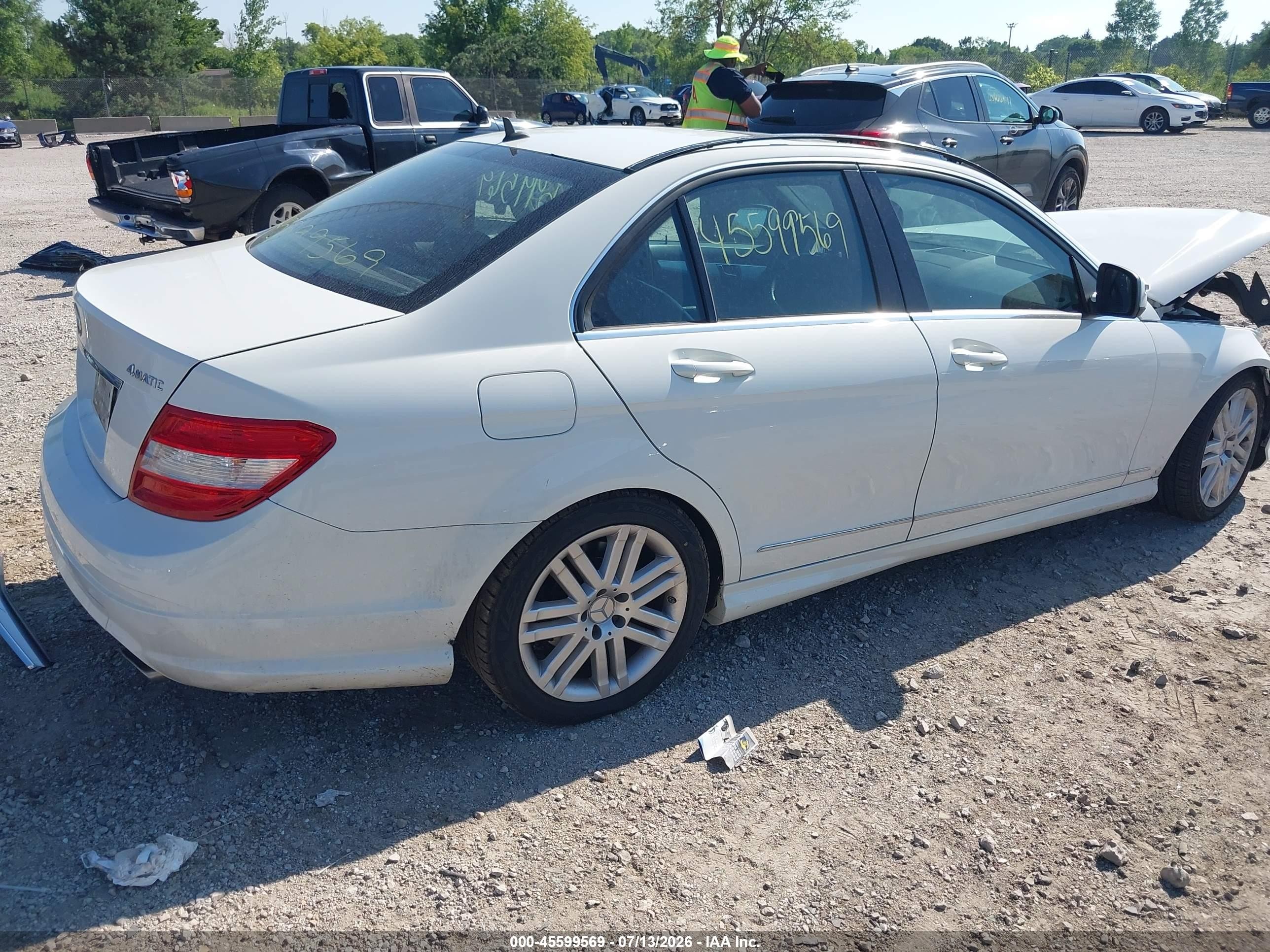 2009 Mercedes-benz C 300 Luxury 4matic/sport 4matic Белый vin: WDDGF81X89R055818