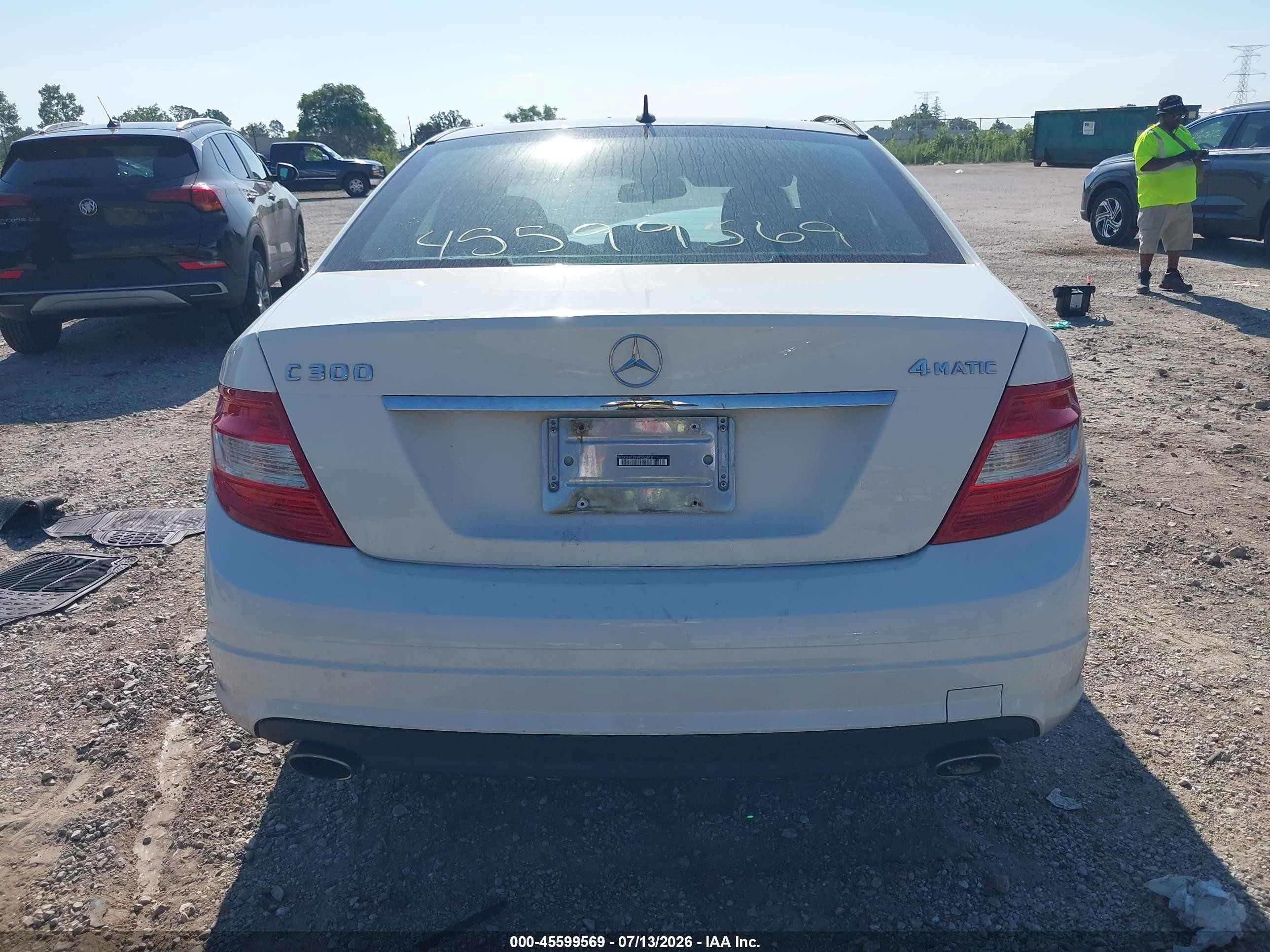 2009 Mercedes-benz C 300 Luxury 4matic/sport 4matic Белый vin: WDDGF81X89R055818