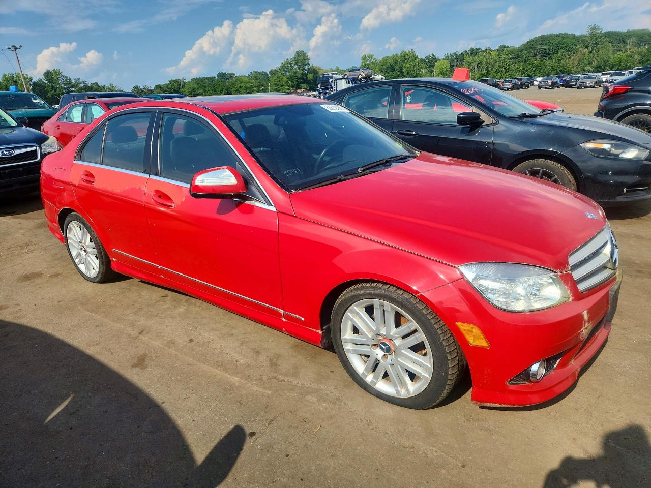 2009 Mercedes-benz C 300 4matic Red vin: WDDGF81X89R076197