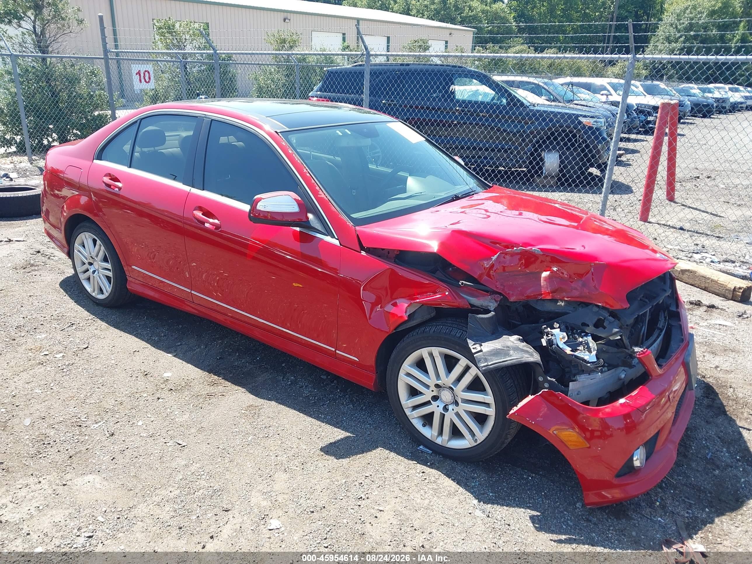 2009 Mercedes-benz C 300 Luxury 4matic/sport 4matic Red vin: WDDGF81X89R079472
