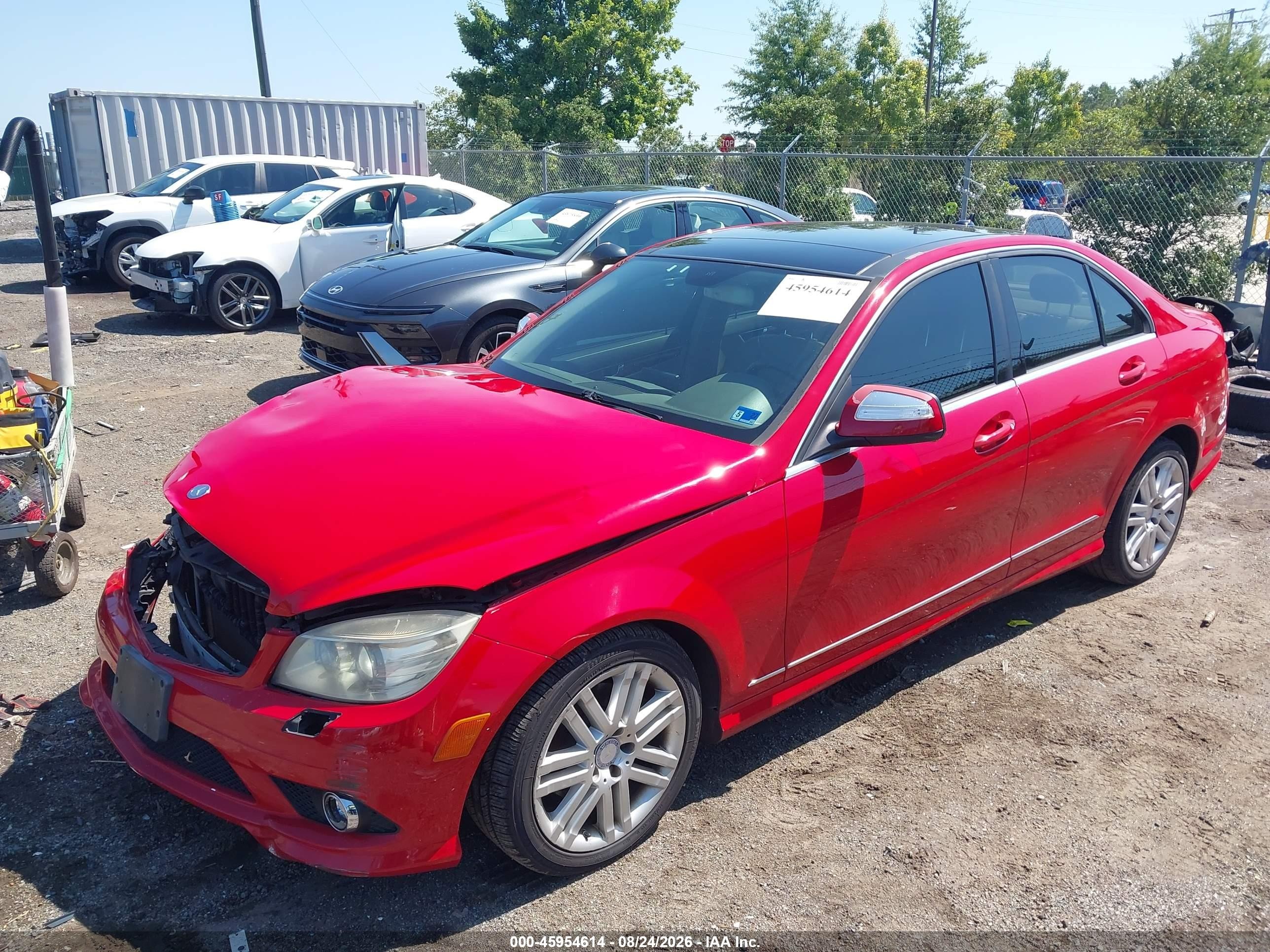 2009 Mercedes-benz C 300 Luxury 4matic/sport 4matic Red vin: WDDGF81X89R079472