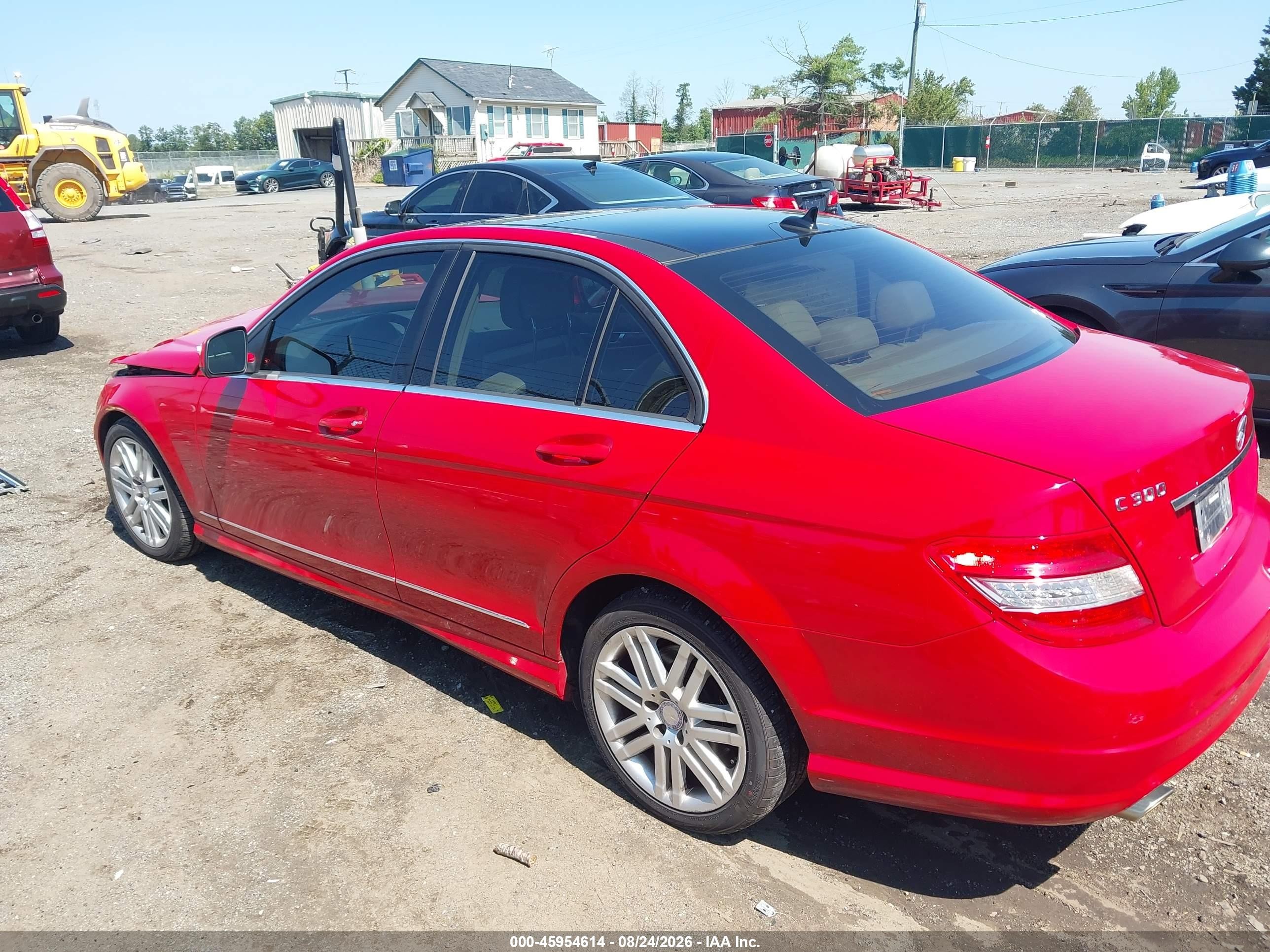 2009 Mercedes-benz C 300 Luxury 4matic/sport 4matic Red vin: WDDGF81X89R079472