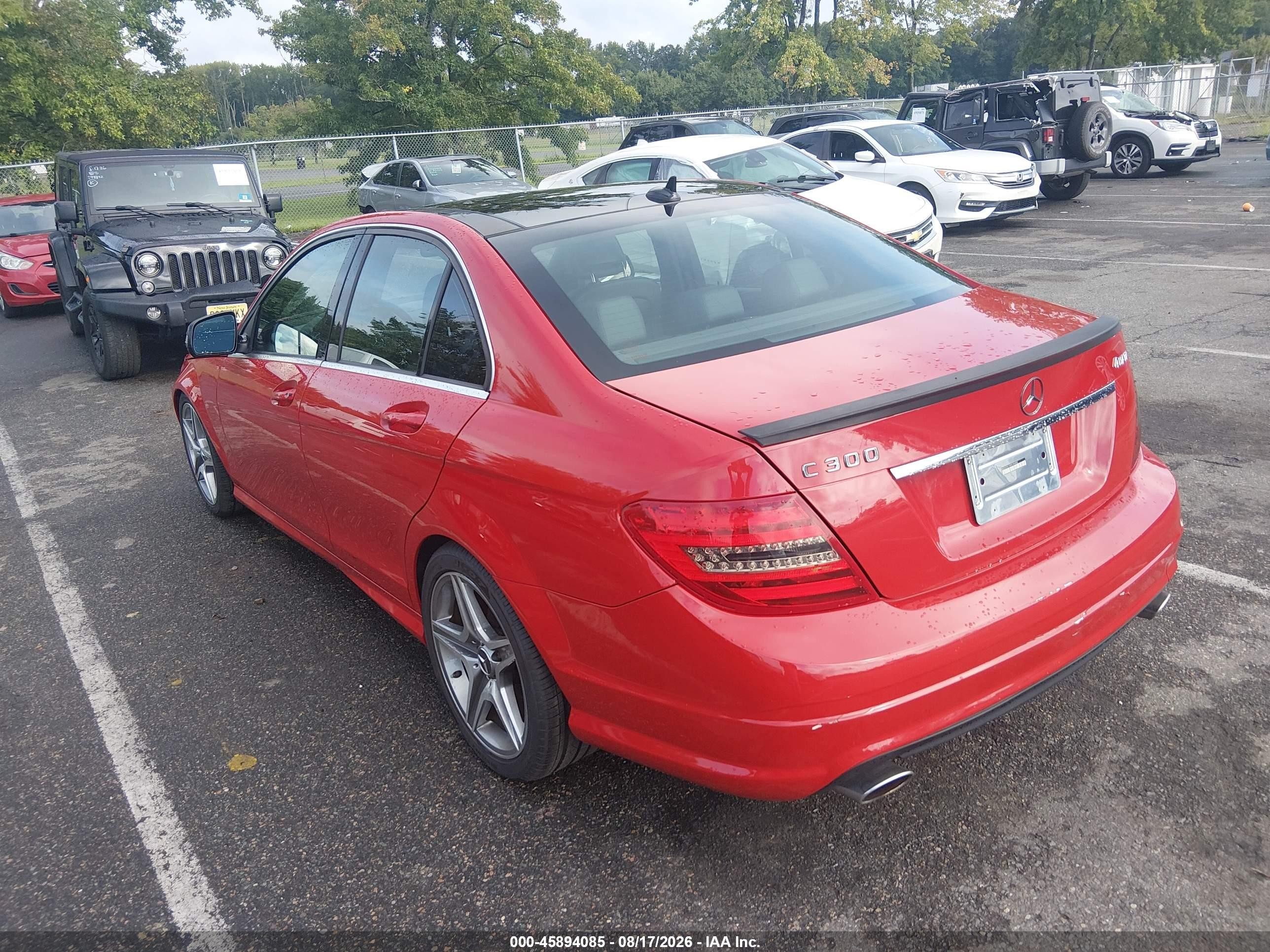 2009 Mercedes-benz C 300 Luxury 4matic/sport 4matic Red vin: WDDGF81X99F245452