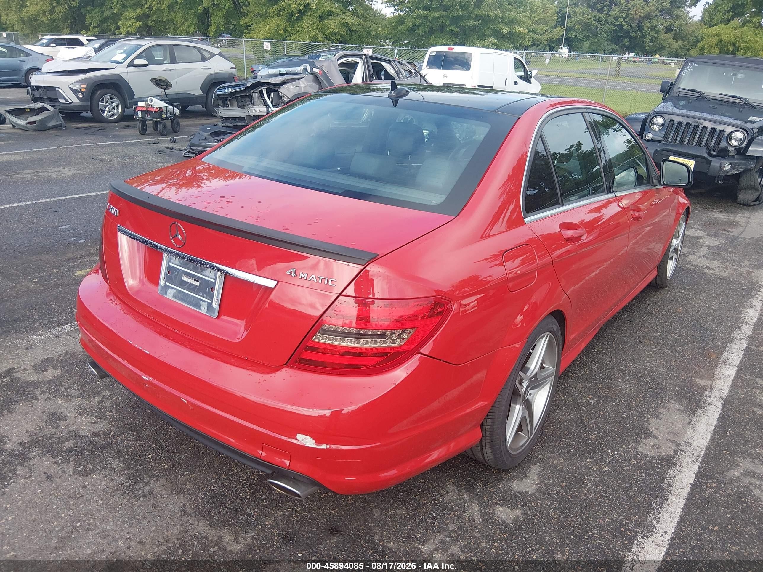 2009 Mercedes-benz C 300 Luxury 4matic/sport 4matic Red vin: WDDGF81X99F245452