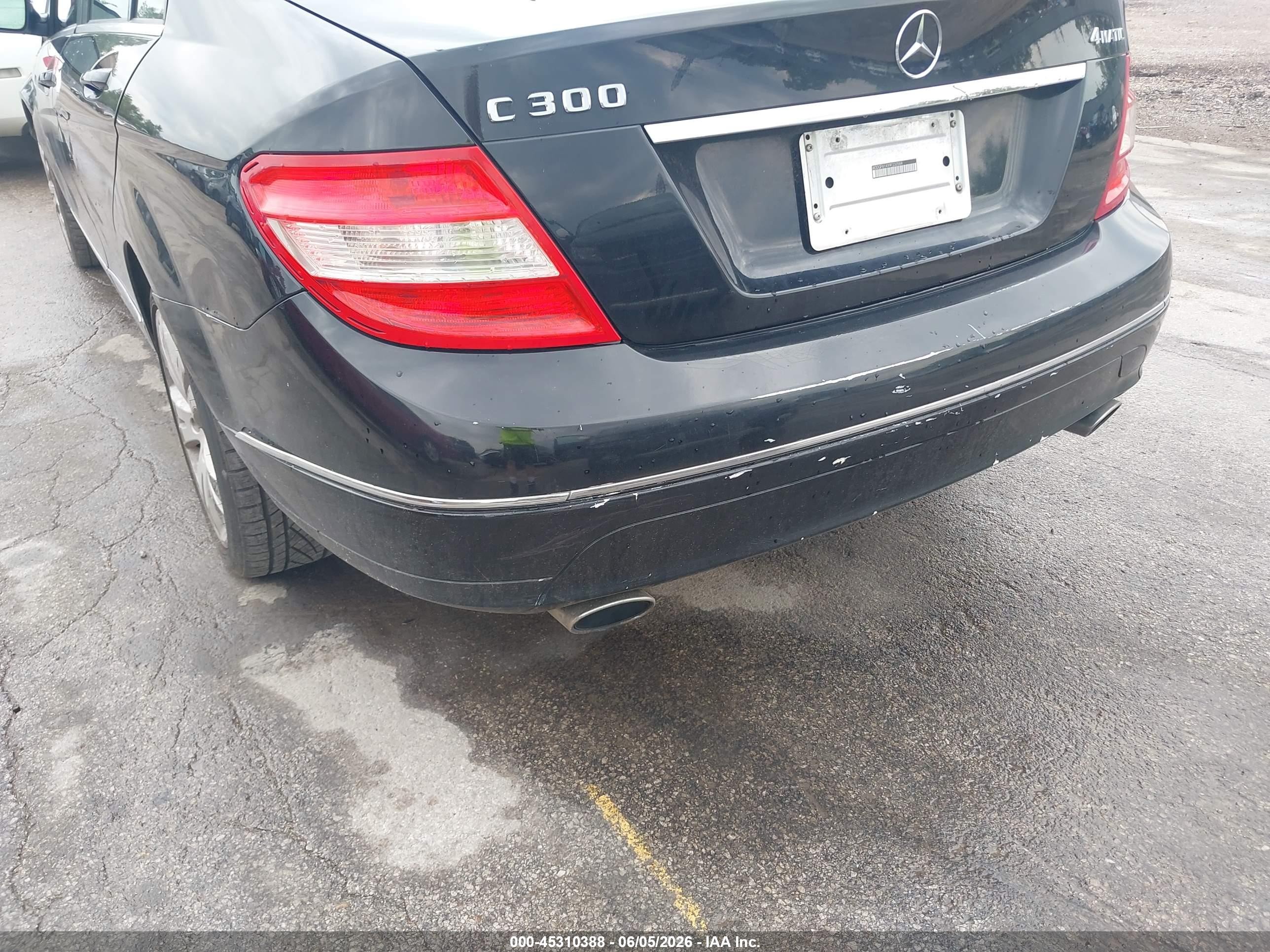 2009 Mercedes-benz C 300 Luxury 4matic/sport 4matic Black vin: WDDGF81XX9F233584