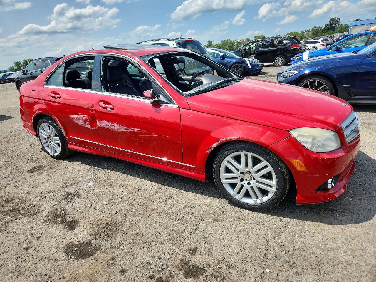 2009 Mercedes-benz C 300 4matic Red vin: WDDGF81XX9F267282