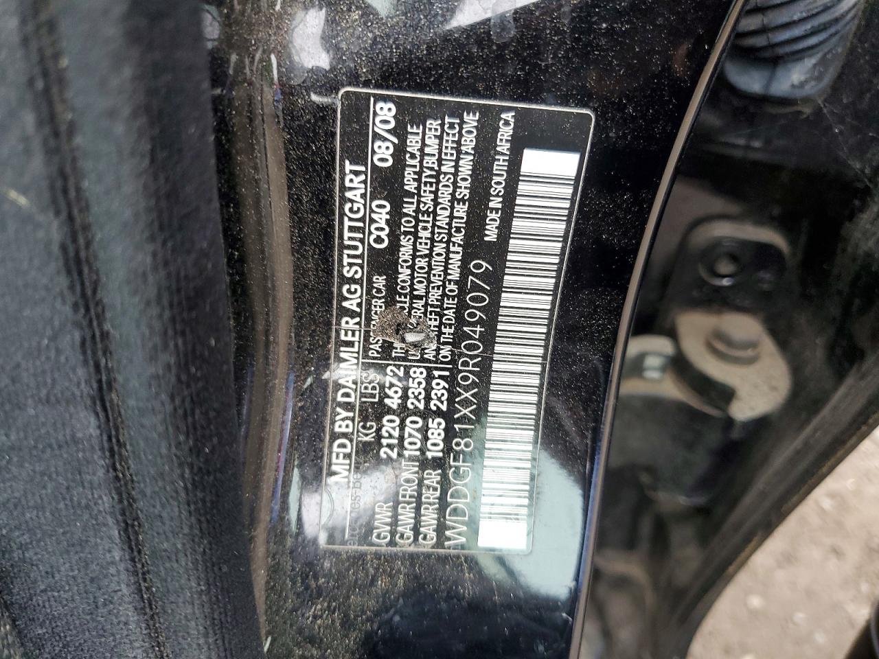 2009 Mercedes-benz C 300 4matic Black vin: WDDGF81XX9R049079