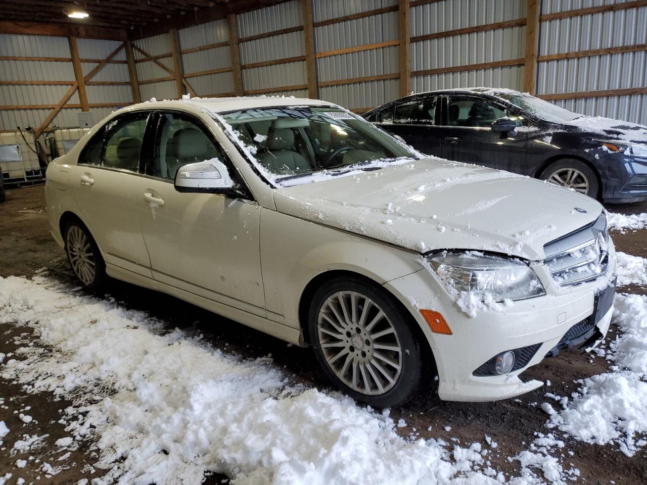2009 Mercedes-benz C 230 4matic Белый vin: WDDGF85X49F316051