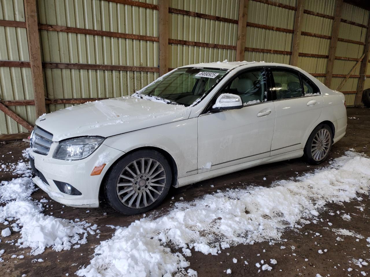 2009 Mercedes-benz C 230 4matic Белый vin: WDDGF85X49F316051