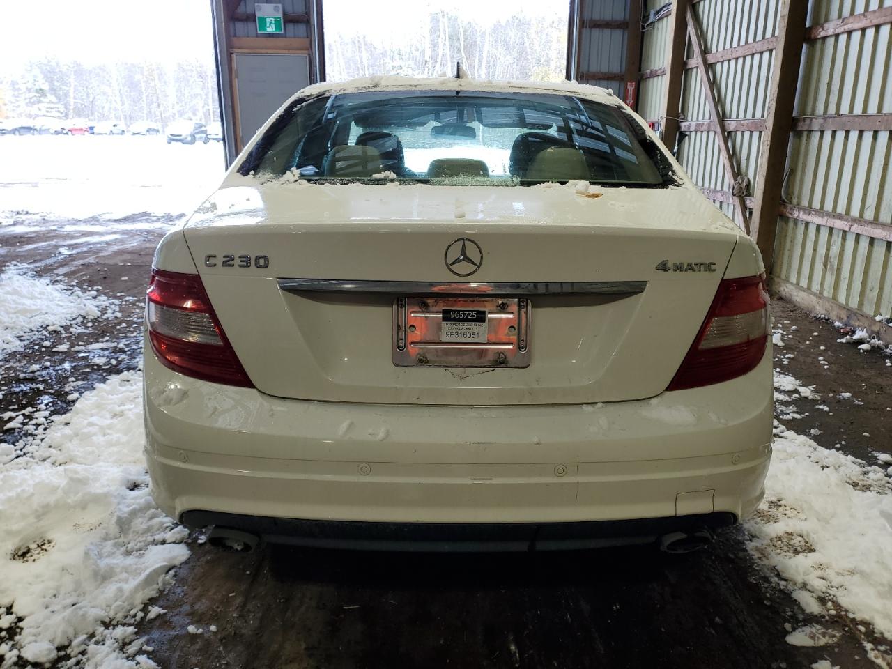 2009 Mercedes-benz C 230 4matic Белый vin: WDDGF85X49F316051