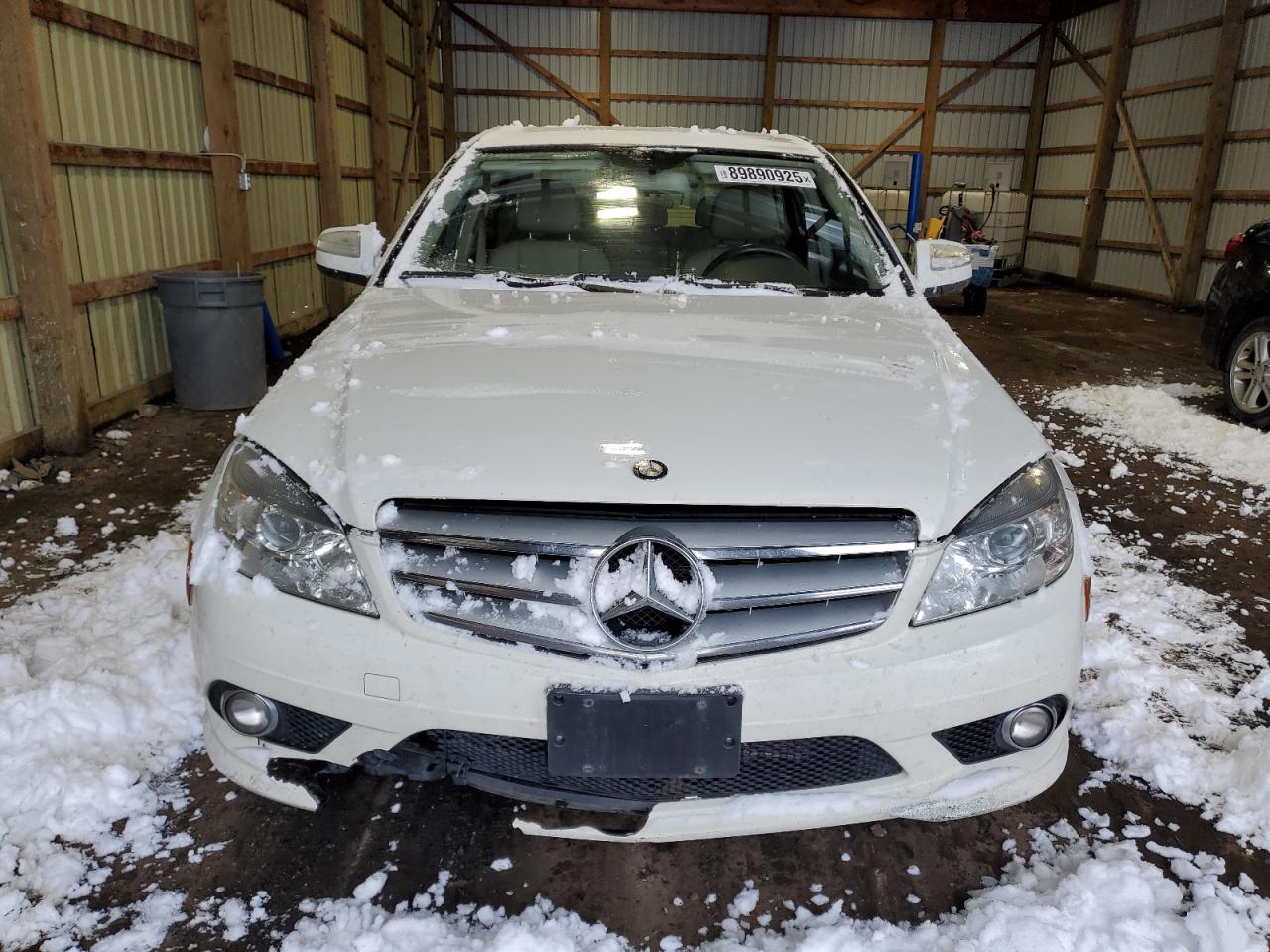 2009 Mercedes-benz C 230 4matic Белый vin: WDDGF85X49F316051