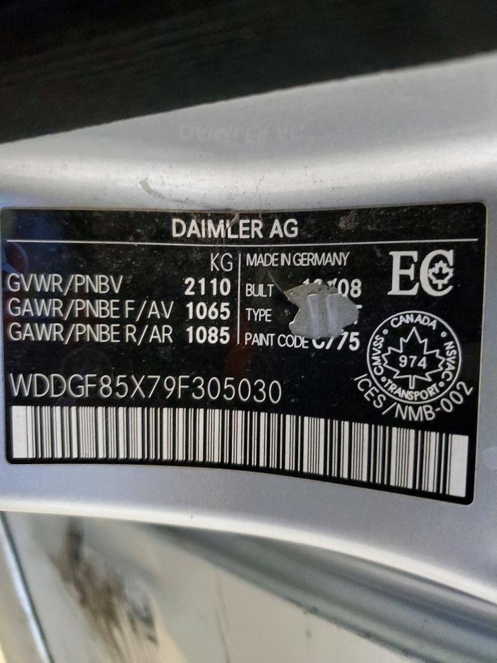 2009 Mercedes-benz C 230 4matic Silver vin: WDDGF85X79F305030