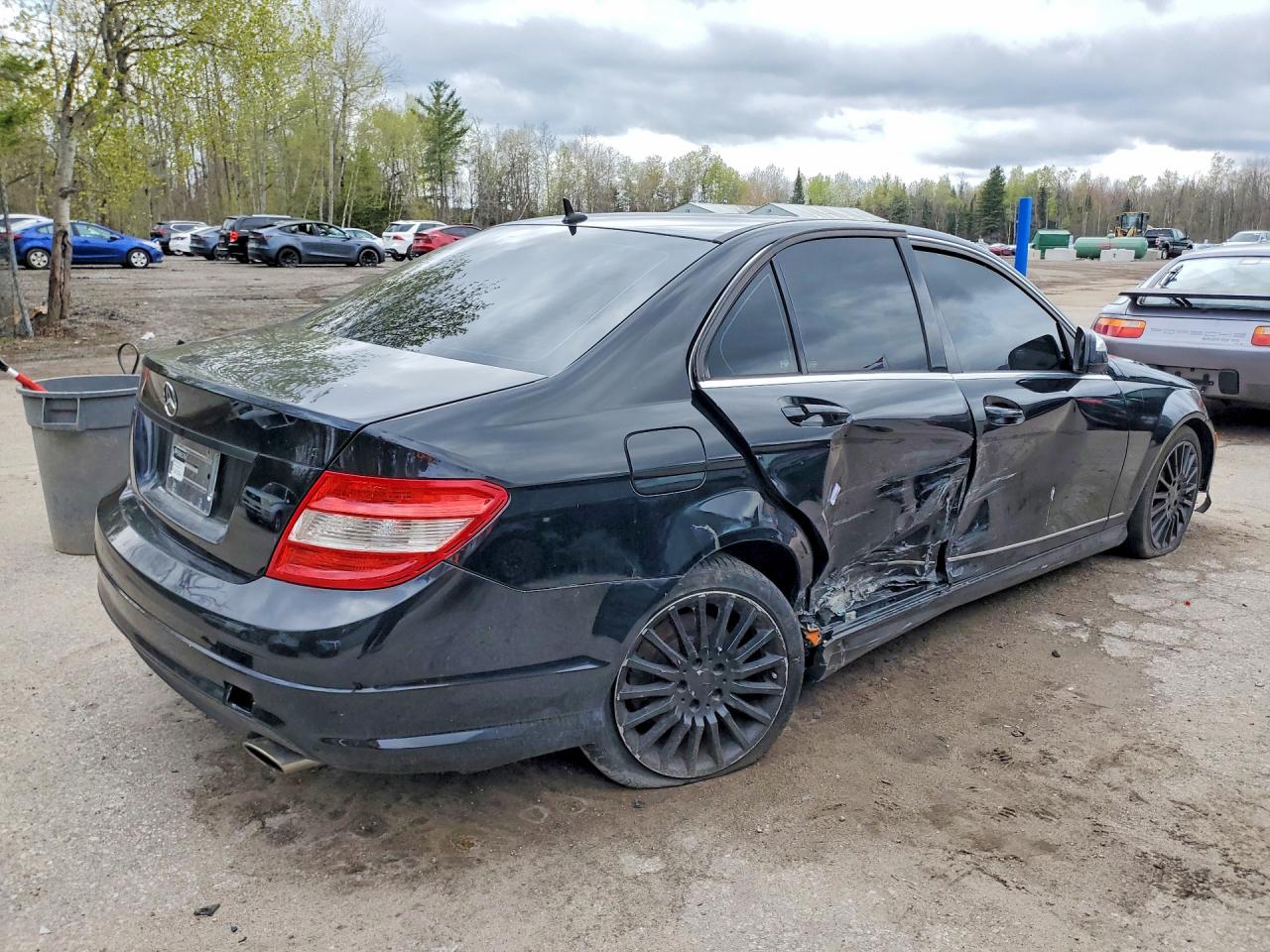 2009 Mercedes-benz C 230 4matic Black vin: WDDGF85XX9F343304