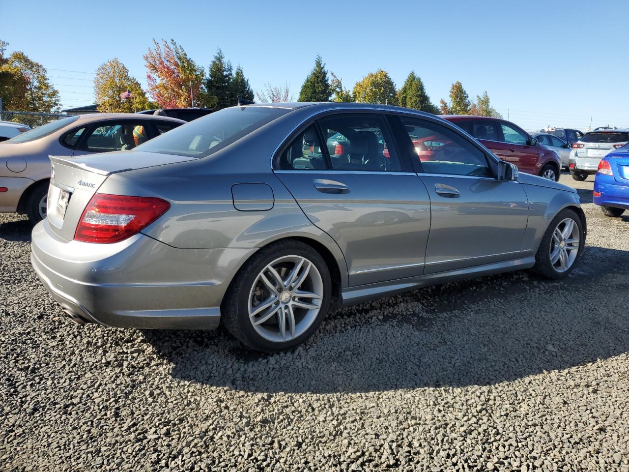 2013 Mercedes-benz C 300 4matic Silver vin: WDDGF8AB0DA786870