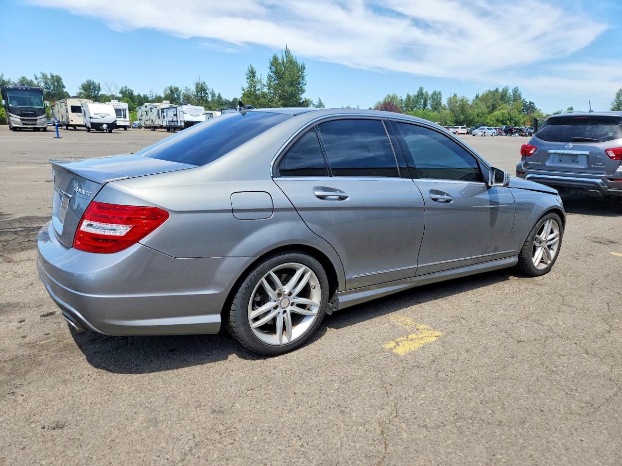 2013 Mercedes-benz C 300 4matic Silver vin: WDDGF8AB0DA786870