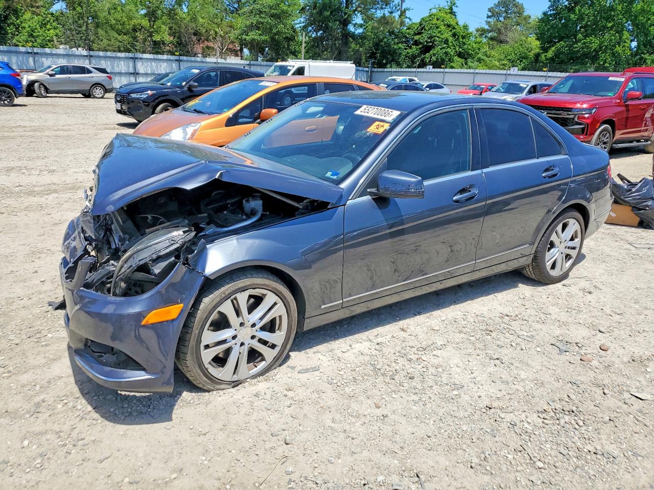 2013 Mercedes-benz C 300 4matic Charcoal vin: WDDGF8AB0DA820645