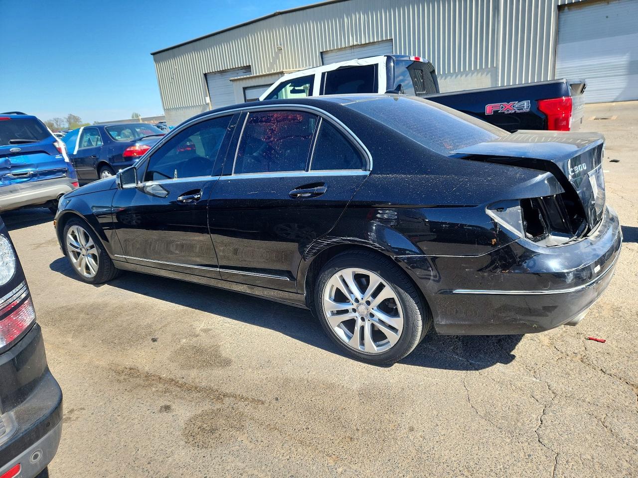 2013 Mercedes-benz C 300 4matic Black vin: WDDGF8AB0DR257095