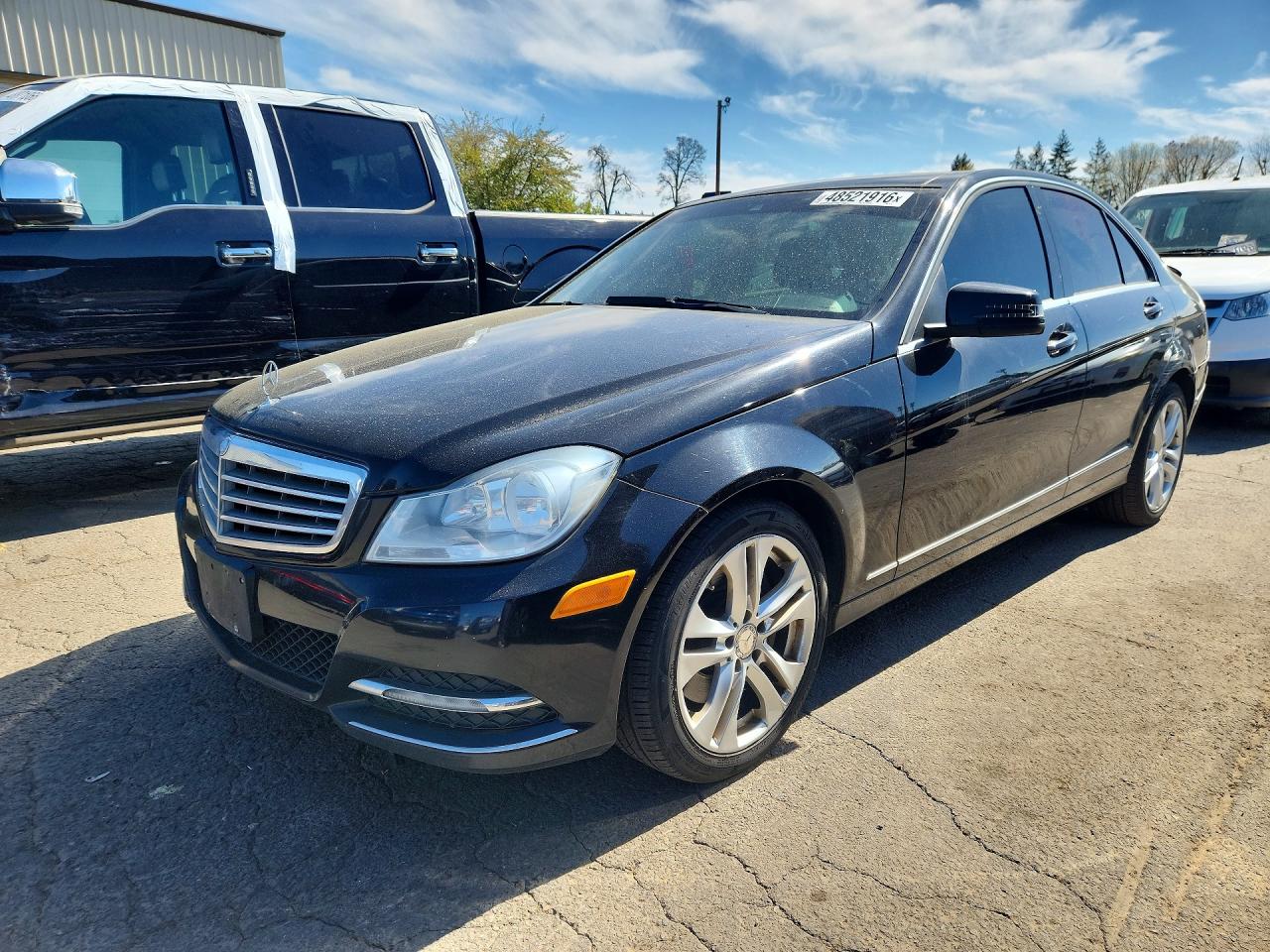 2013 Mercedes-benz C 300 4matic Black vin: WDDGF8AB0DR257095