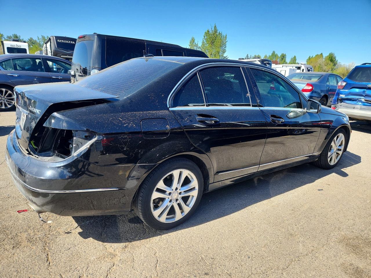 2013 Mercedes-benz C 300 4matic Black vin: WDDGF8AB0DR257095