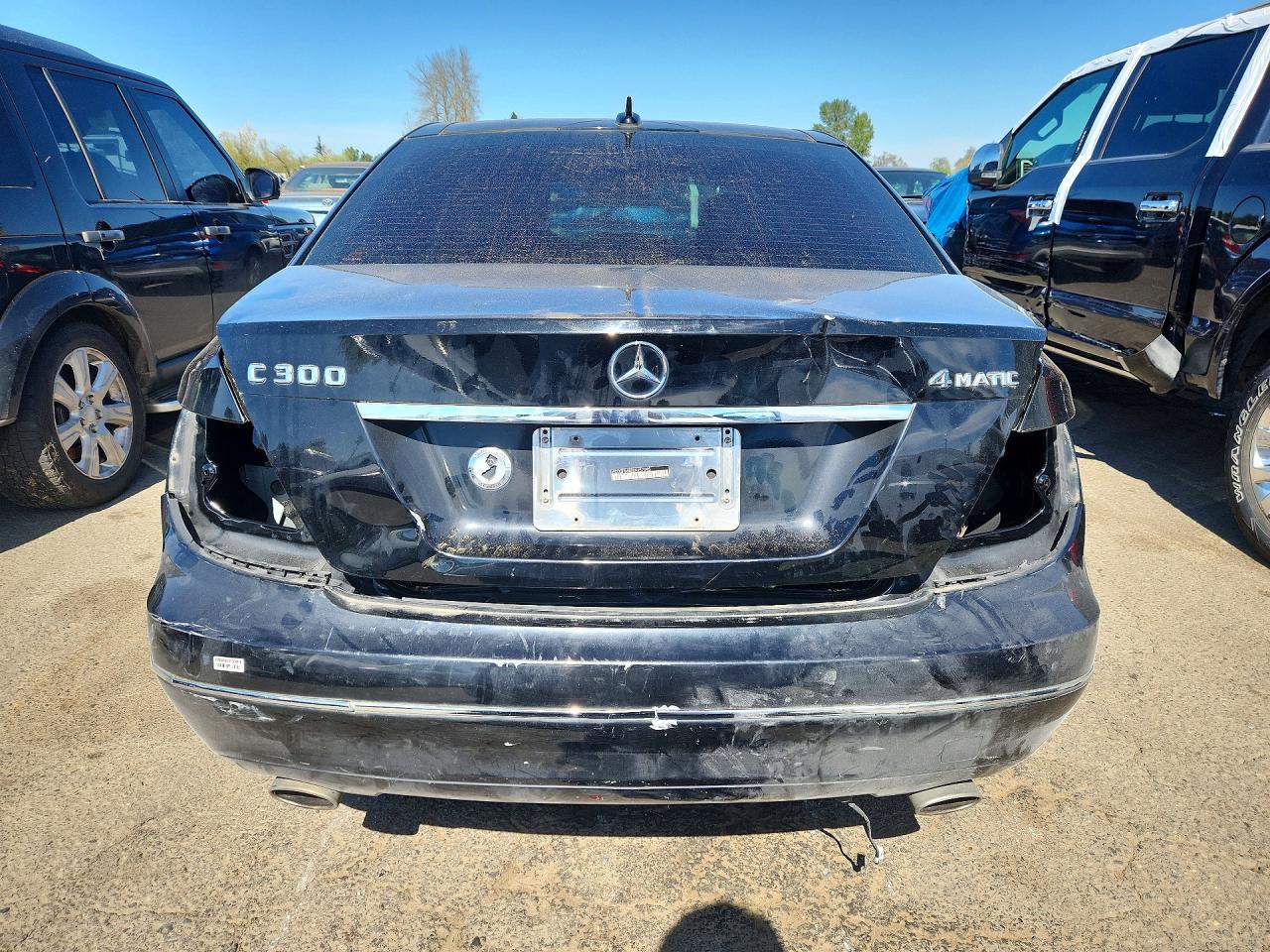2013 Mercedes-benz C 300 4matic Black vin: WDDGF8AB0DR257095