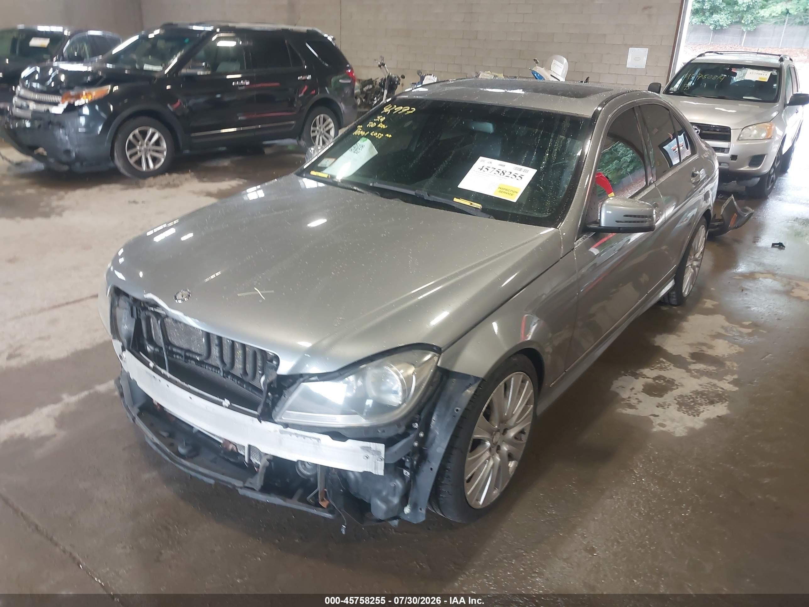 2013 Mercedes-benz C 300 Sport 4matic Gray vin: WDDGF8AB0DR283437