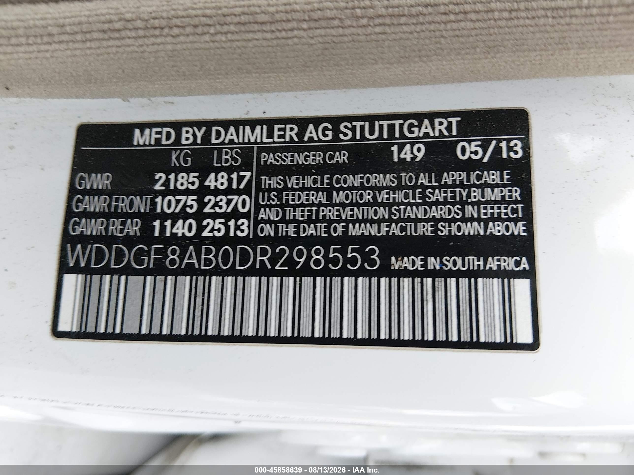 2013 Mercedes-benz C 300 Sport 4matic White vin: WDDGF8AB0DR298553