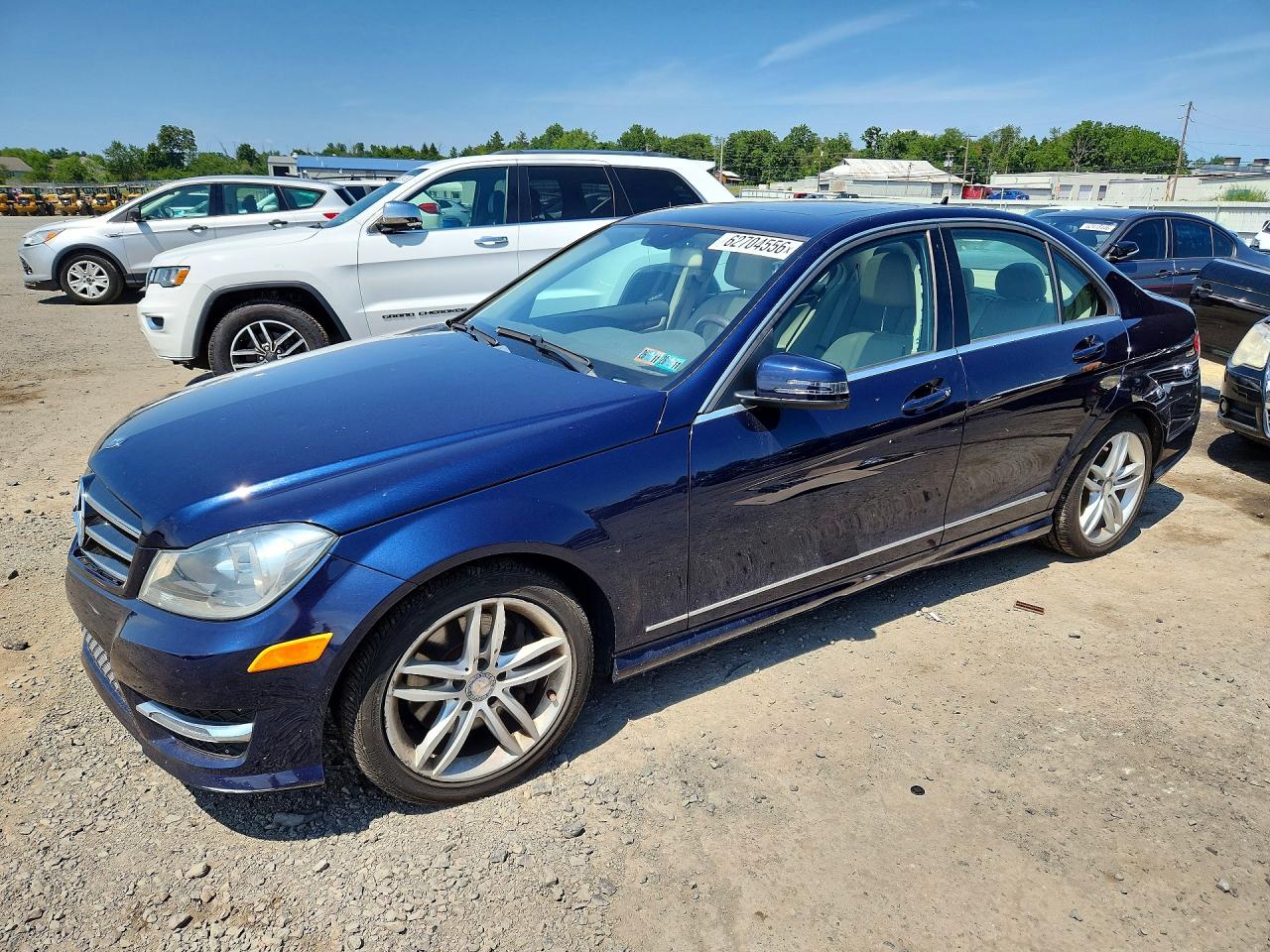 2014 Mercedes-benz C 300 4matic Blue vin: WDDGF8AB0EG193167