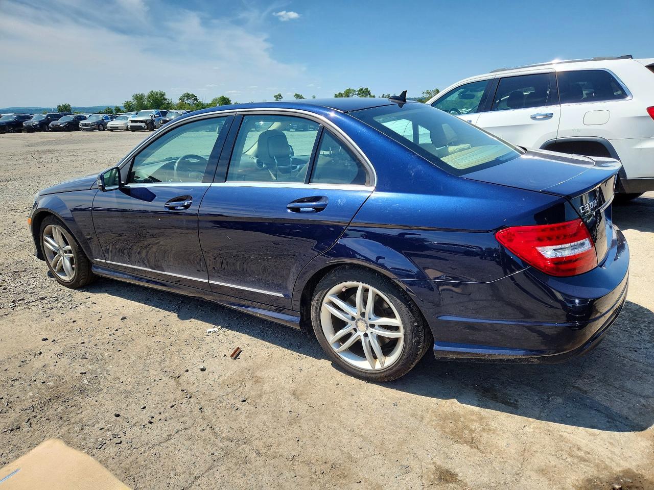 2014 Mercedes-benz C 300 4matic Blue vin: WDDGF8AB0EG193167