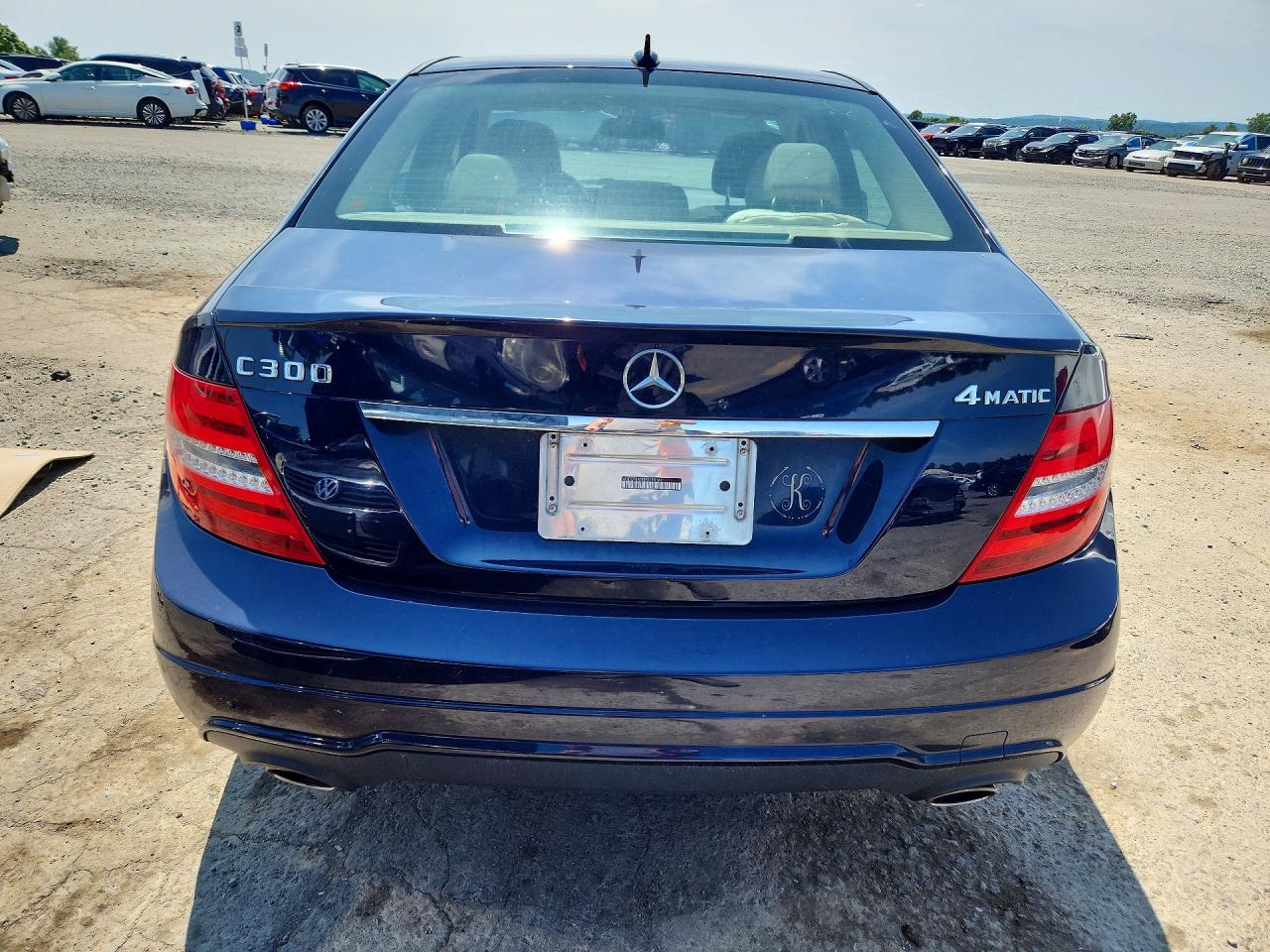 2014 Mercedes-benz C 300 4matic Blue vin: WDDGF8AB0EG193167