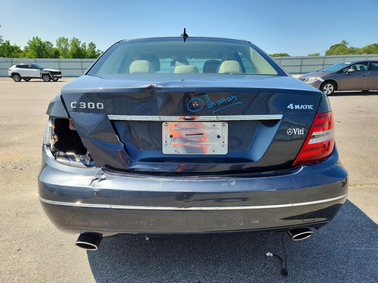 2014 Mercedes-benz C 300 4matic Gray vin: WDDGF8AB0ER305910
