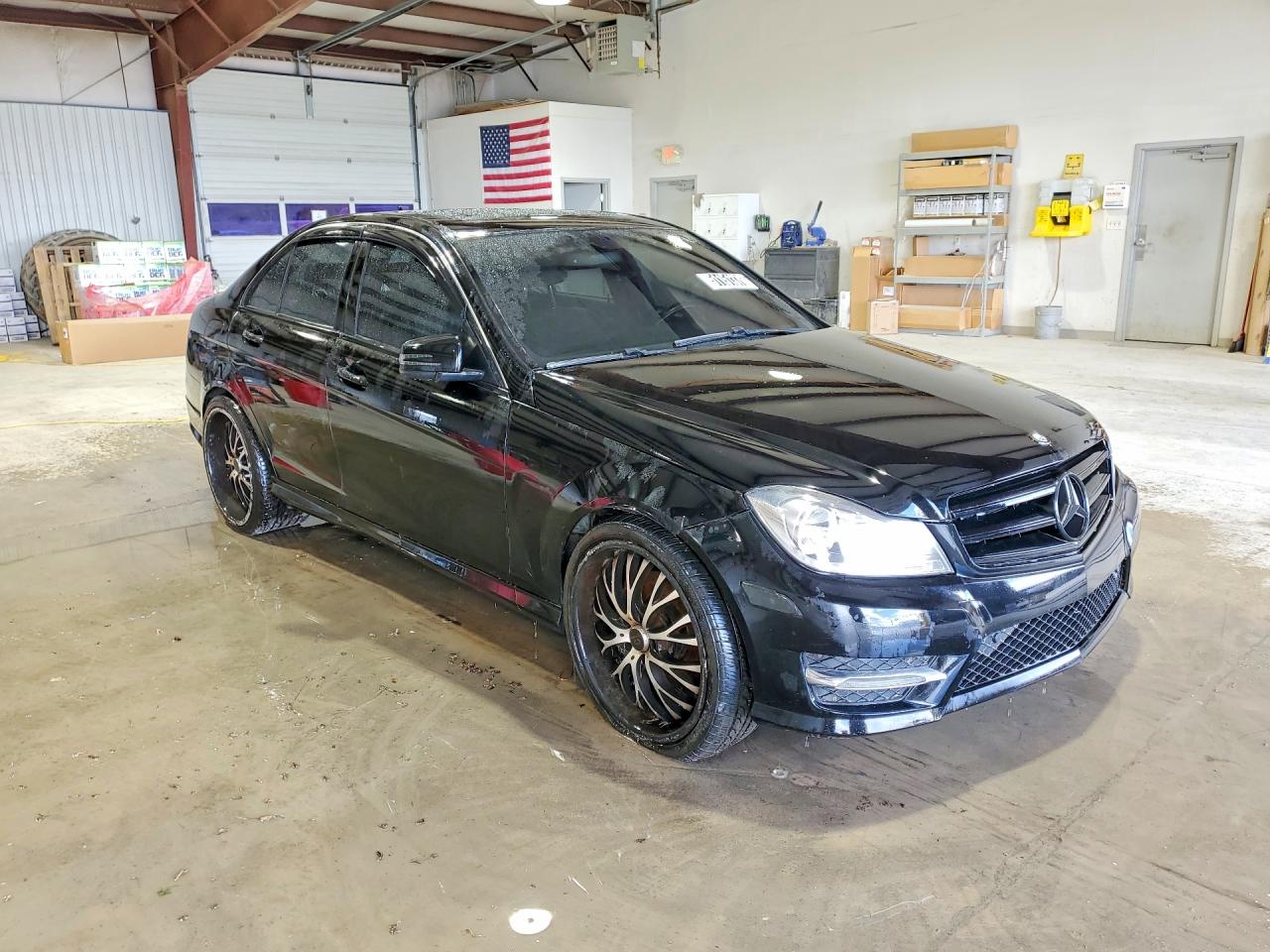 2014 Mercedes-benz C 300 4matic Black vin: WDDGF8AB0ER317362