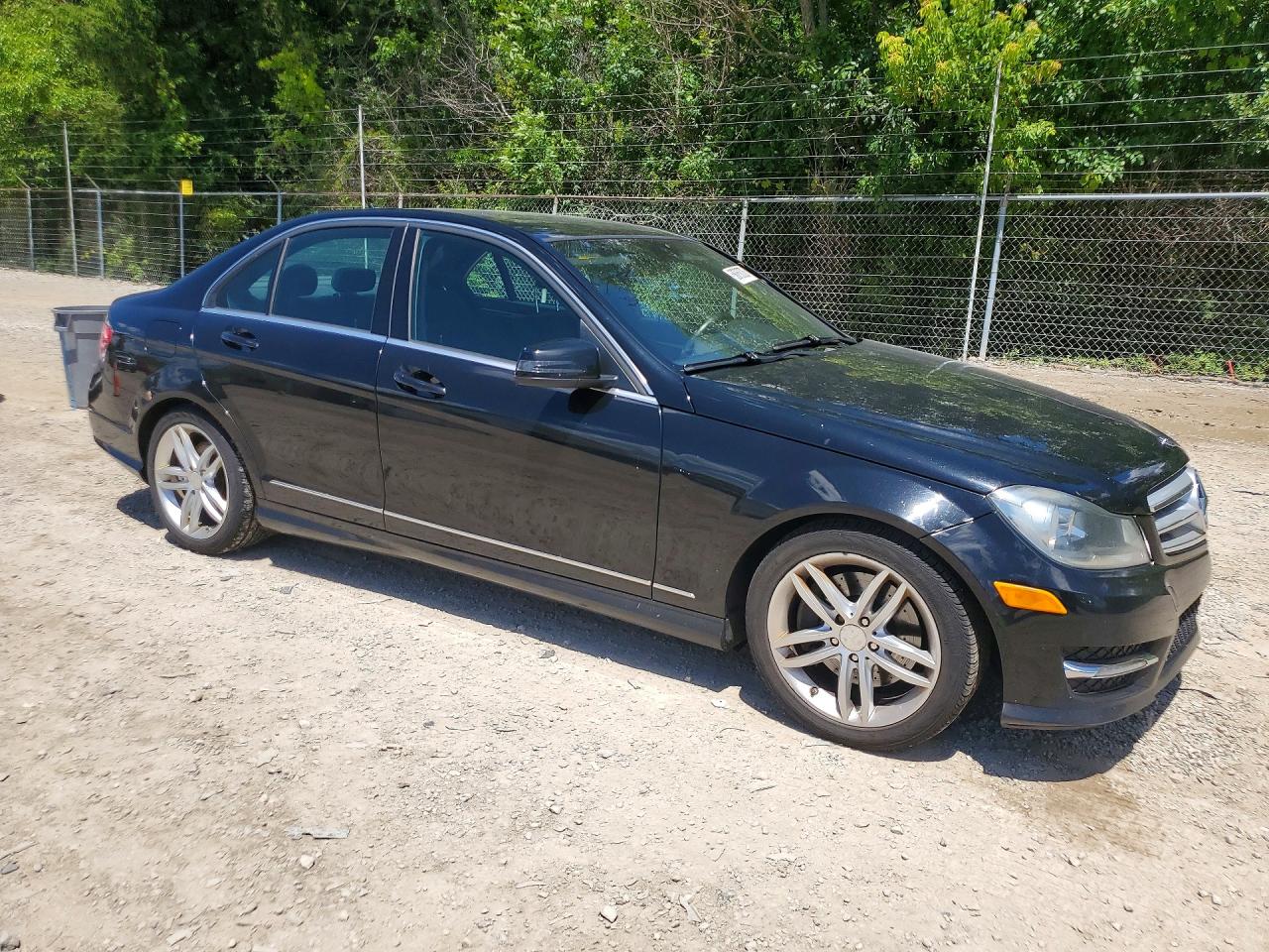 2013 Mercedes-benz C 300 4matic Black vin: WDDGF8AB1DA759595