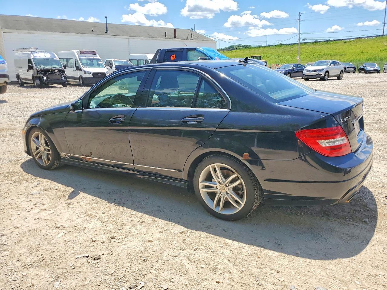 2013 Mercedes-benz C 300 4matic Black vin: WDDGF8AB1DA759595