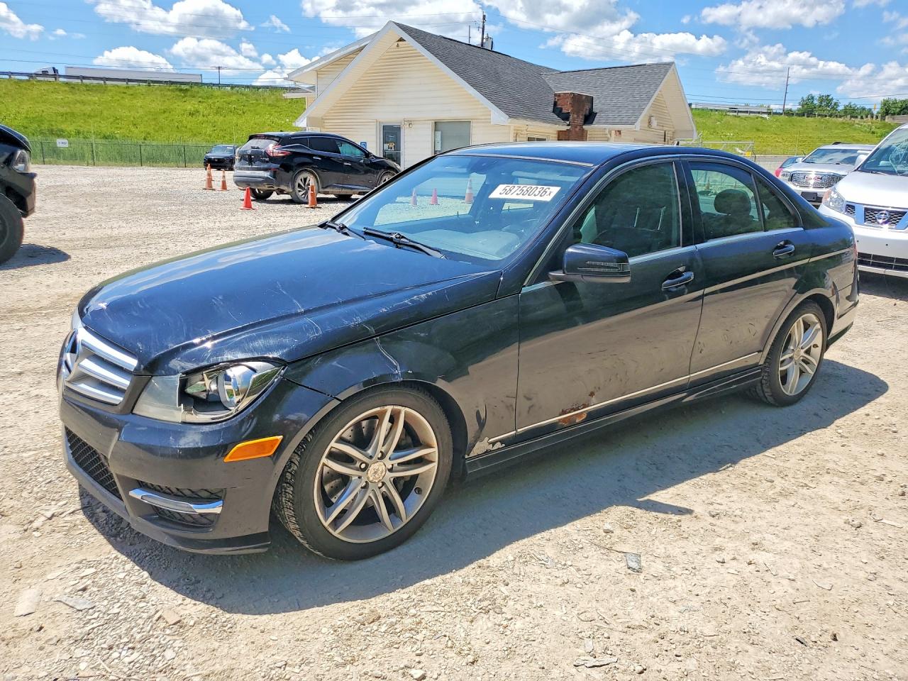 2013 Mercedes-benz C 300 4matic Black vin: WDDGF8AB1DA759595