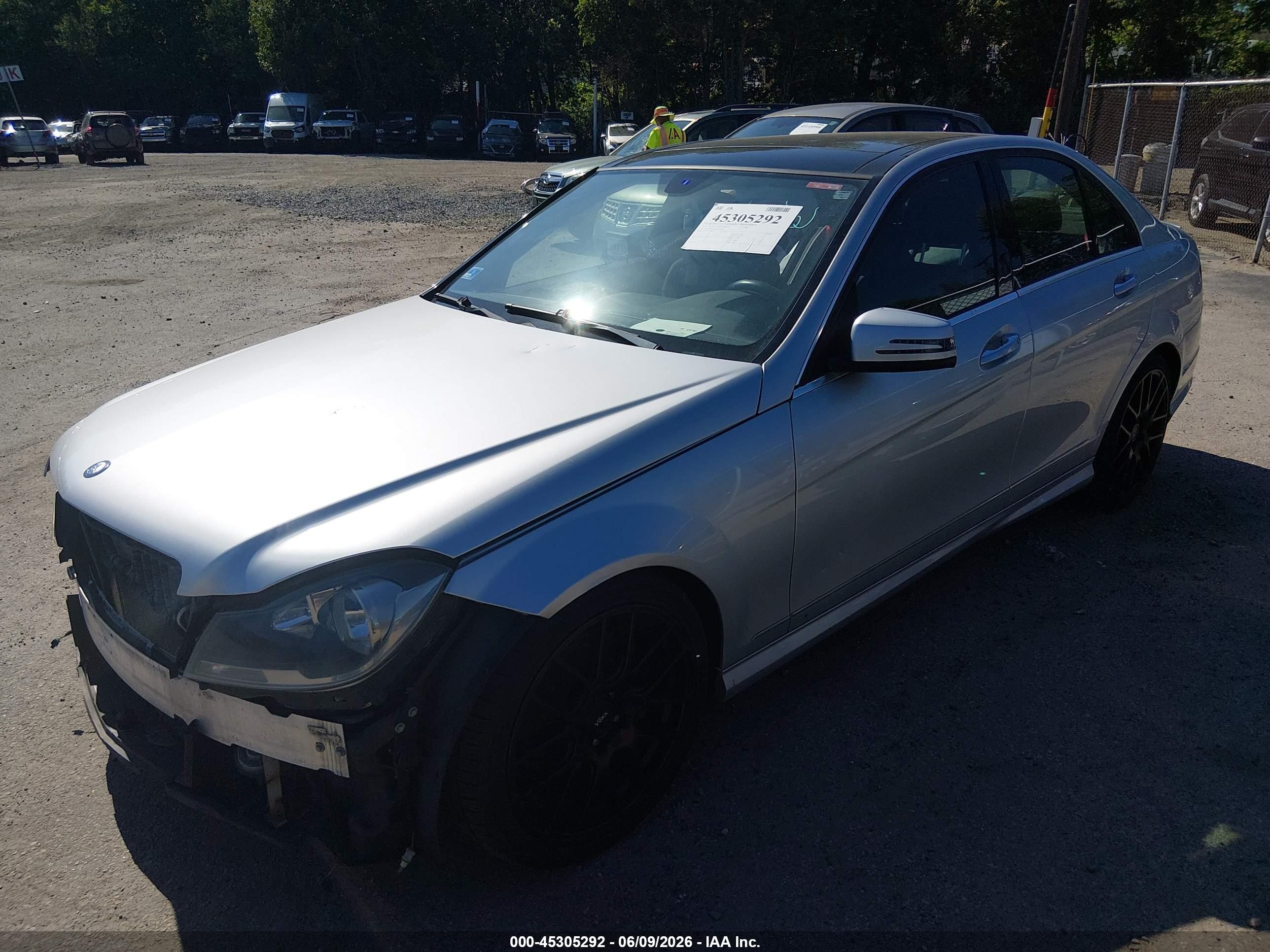 2013 Mercedes-benz C 300 Sport 4matic Gray vin: WDDGF8AB1DA762030