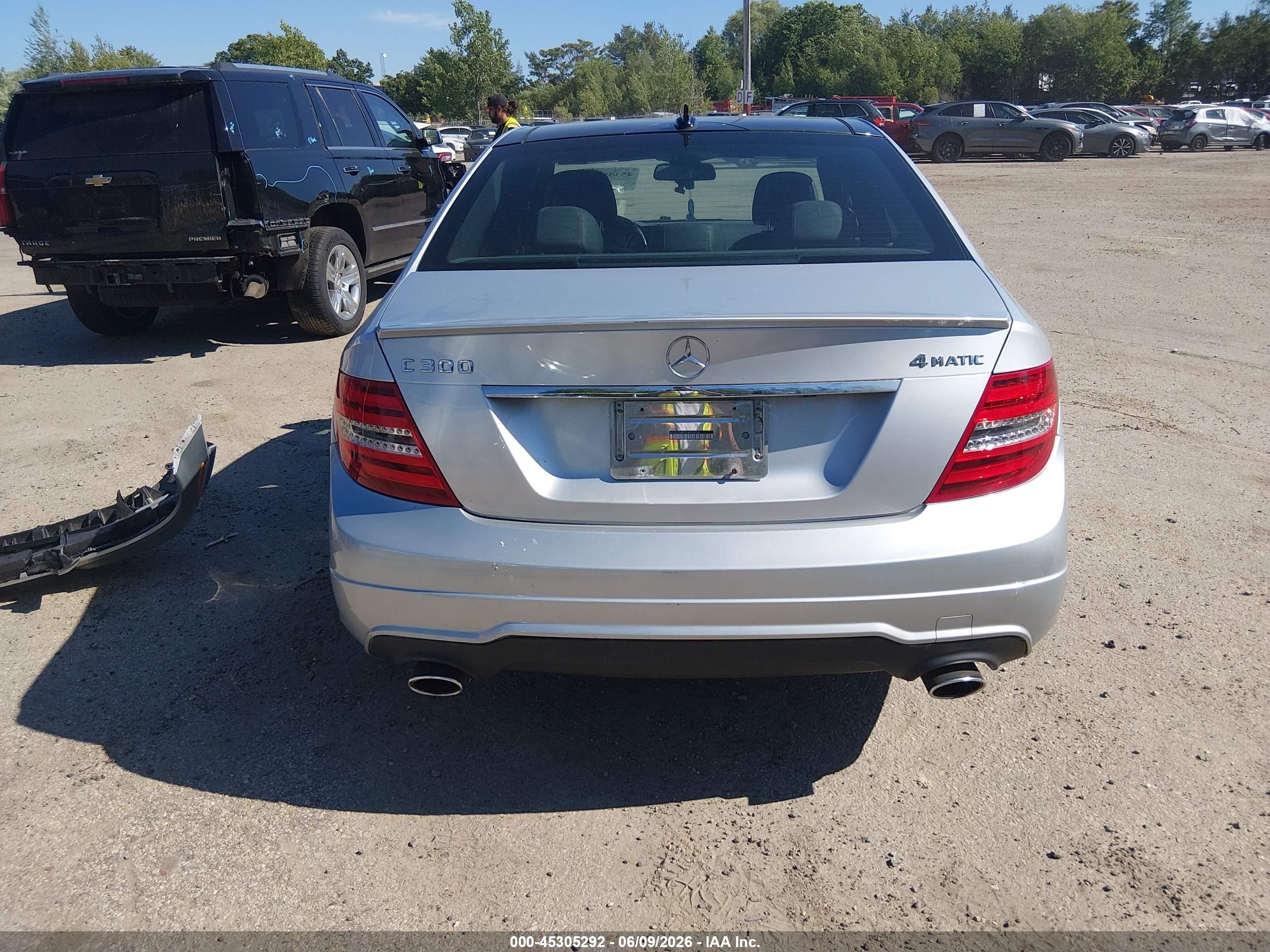 2013 Mercedes-benz C 300 Sport 4matic Gray vin: WDDGF8AB1DA762030