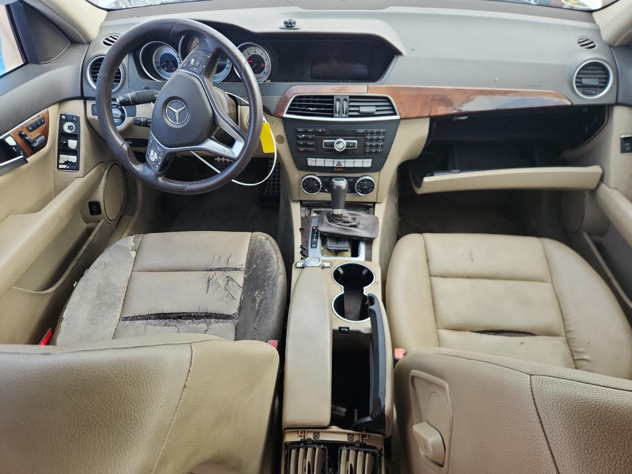 2013 Mercedes-benz C 300 4matic White vin: WDDGF8AB1DA814109 Damage: Right Front Seat, Torn, > 12 Inches