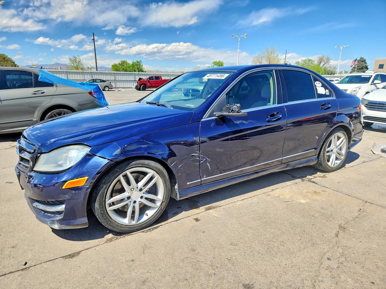 2013 Mercedes-benz C 300 4matic Blue vin: WDDGF8AB1DA818693